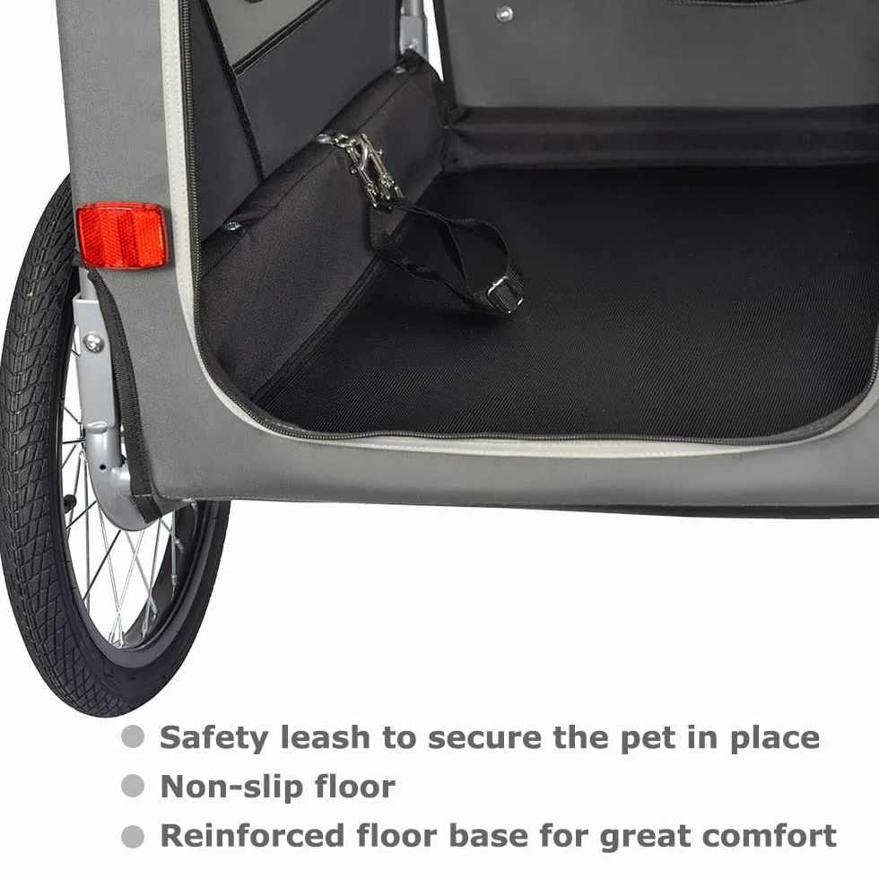 Doggyhut Original L Remorque de Velo 2 en 1 Grande Poussette pour Chiens Taille Moyenne et Grande