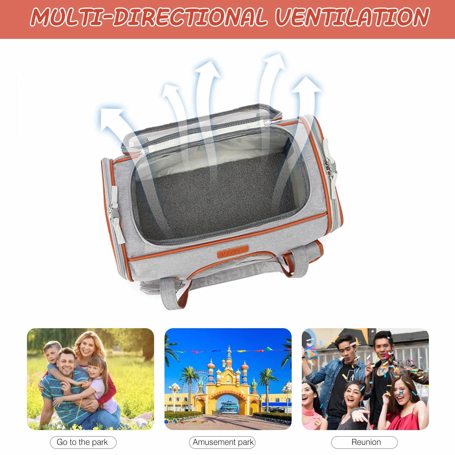 PETCUTE Sac Transport Chat Chien Respirant avec Tapis en Laine Lavable et Bandoulière Réglable