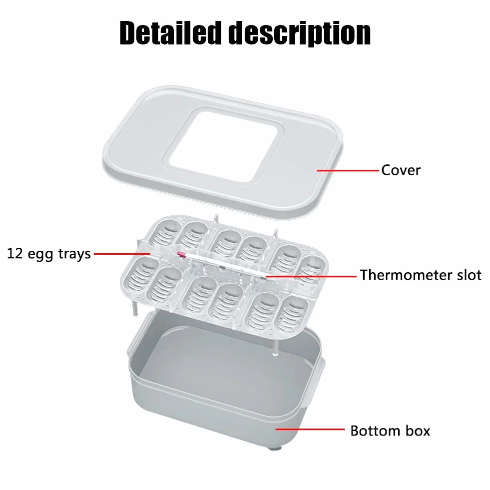 Sakamura Incubateur de Reptiles 12 grilles Professionnel pour Serpents Lézards Éclosion
