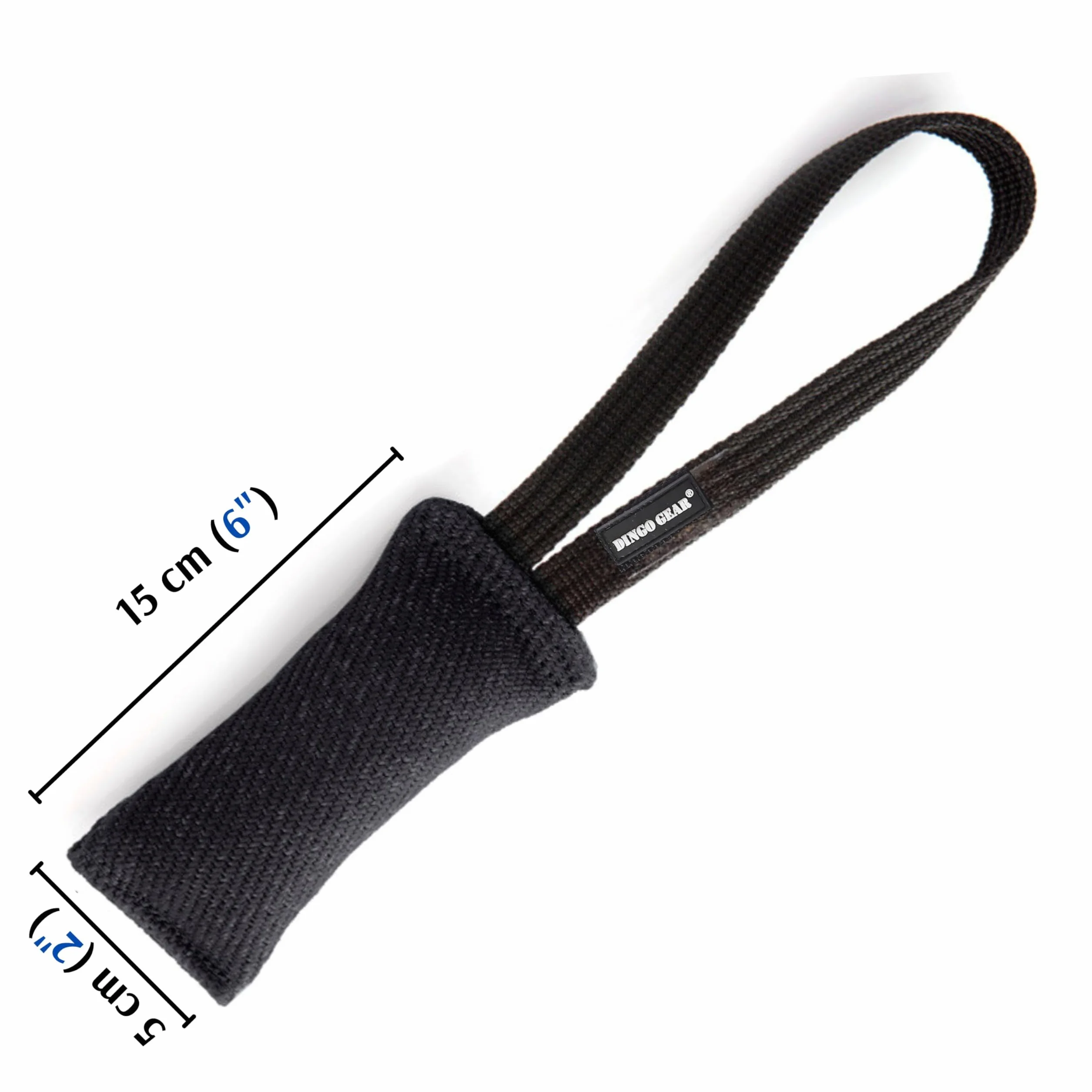 Dingo Gear Nylcot Bite Tire-Chien Dressage IGP Fun 1 poignée Noir 15 x 5 cm