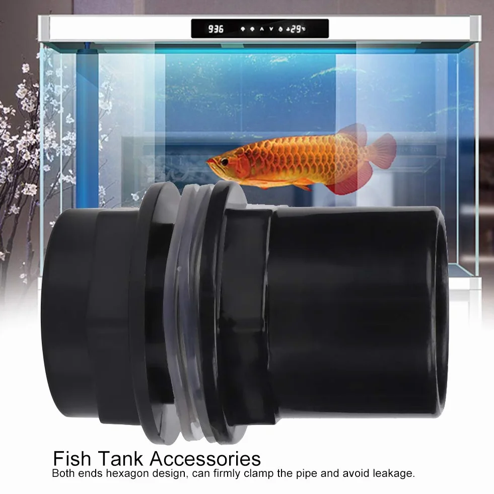 Zerodis 5 Pièces Connecteur de Tuyau d'eau d'Aquarium en PVC, Adaptateurs de Tube d'air Réglables 40mm