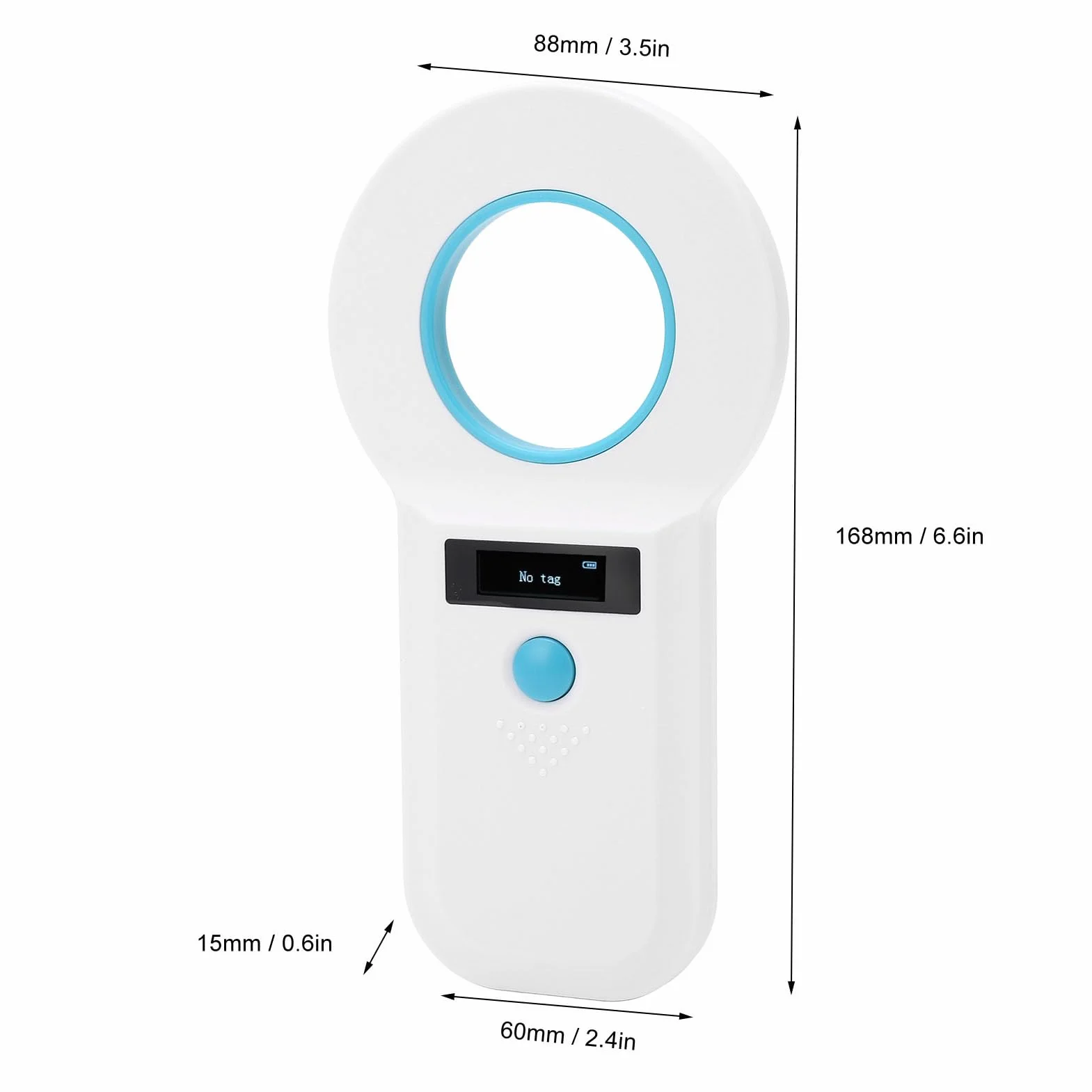 Scanner de Lecteur de Puces pour Animaux de Compagnie, Scanner D'identification de Puce RFID pour Animaux de Compagnie avec Stockage de Données de 128 Enregistrements, Scanner