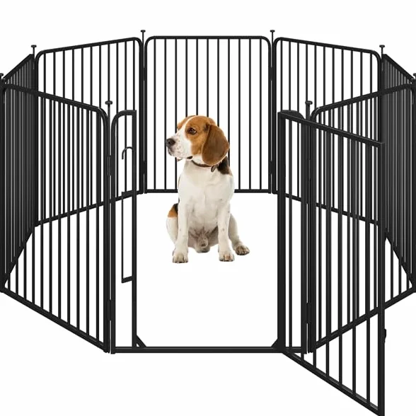 Yaheetech Parc pour Chiens 8 Panneaux 80 cm Hauteur Cage Chenil Chien avec Serrure Fils métalliques 8 mm
