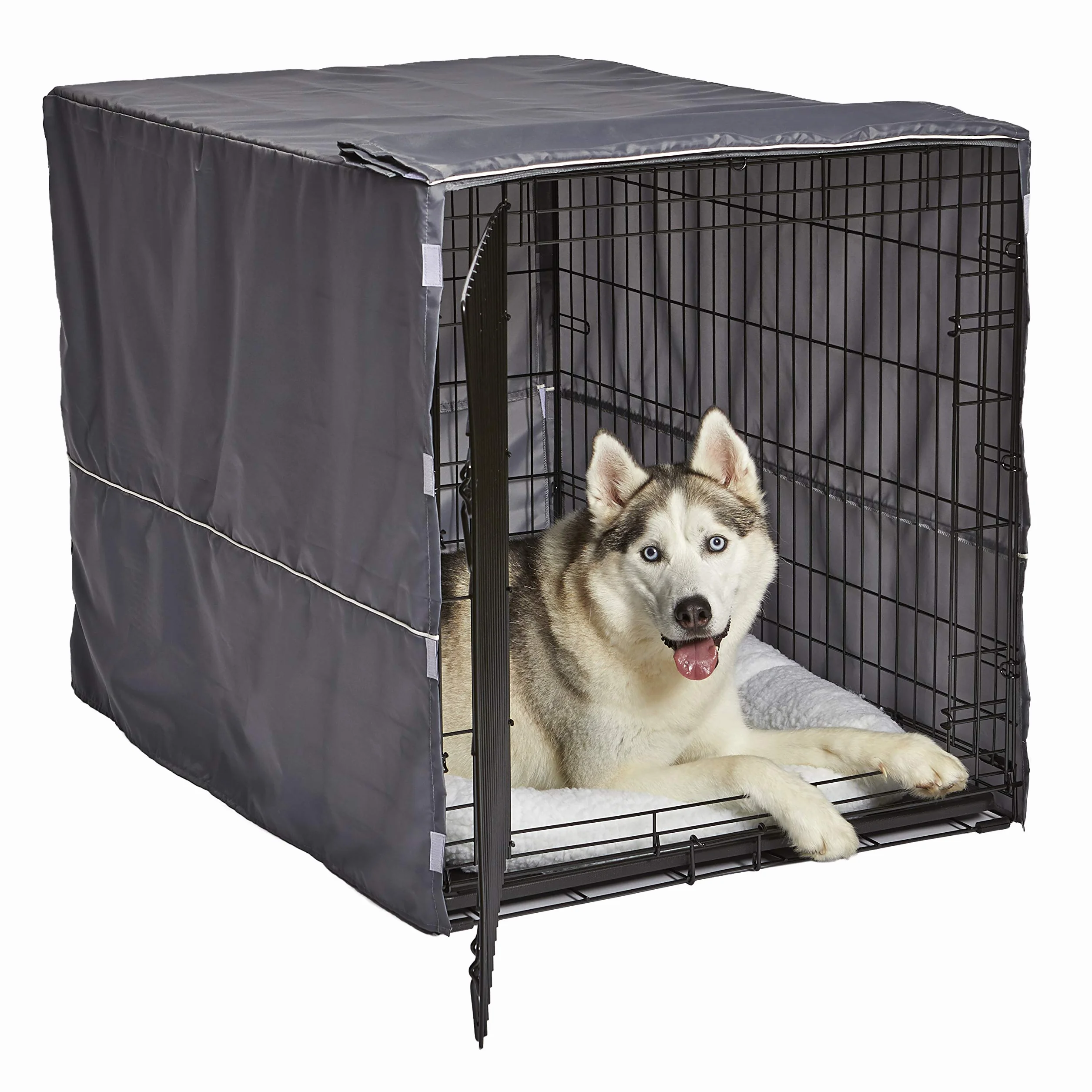 New World BCVR-42GY Housse de cage pour chien MidWest protection lavable gris clair