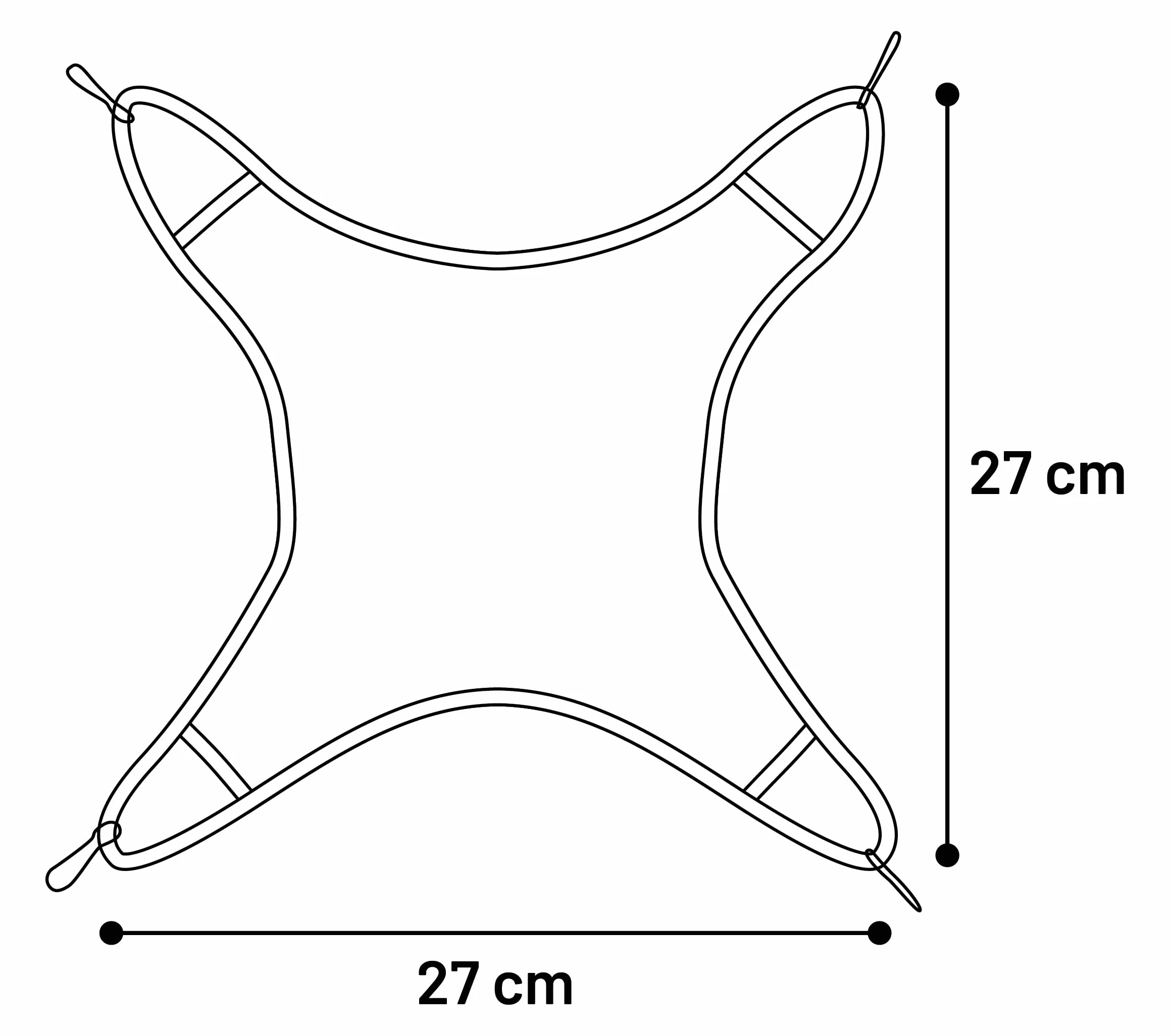 Flamingo Hamac pour rongeurs Fizi Multicolore - 27x27x0,5cm - avec Crochets pour l'accrocher - Lavable et Confortable - Idéal pour Hamsters et Cochons d'Inde