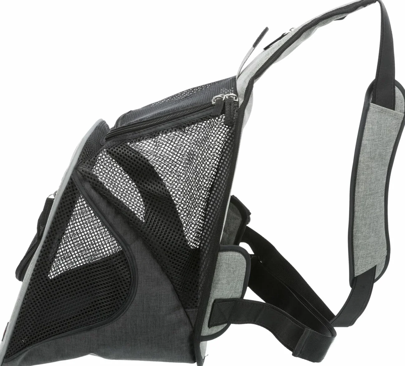 TRIXIE Sac ventral Savina en Nylon Noir/gris 30 × 33 × 26 cm