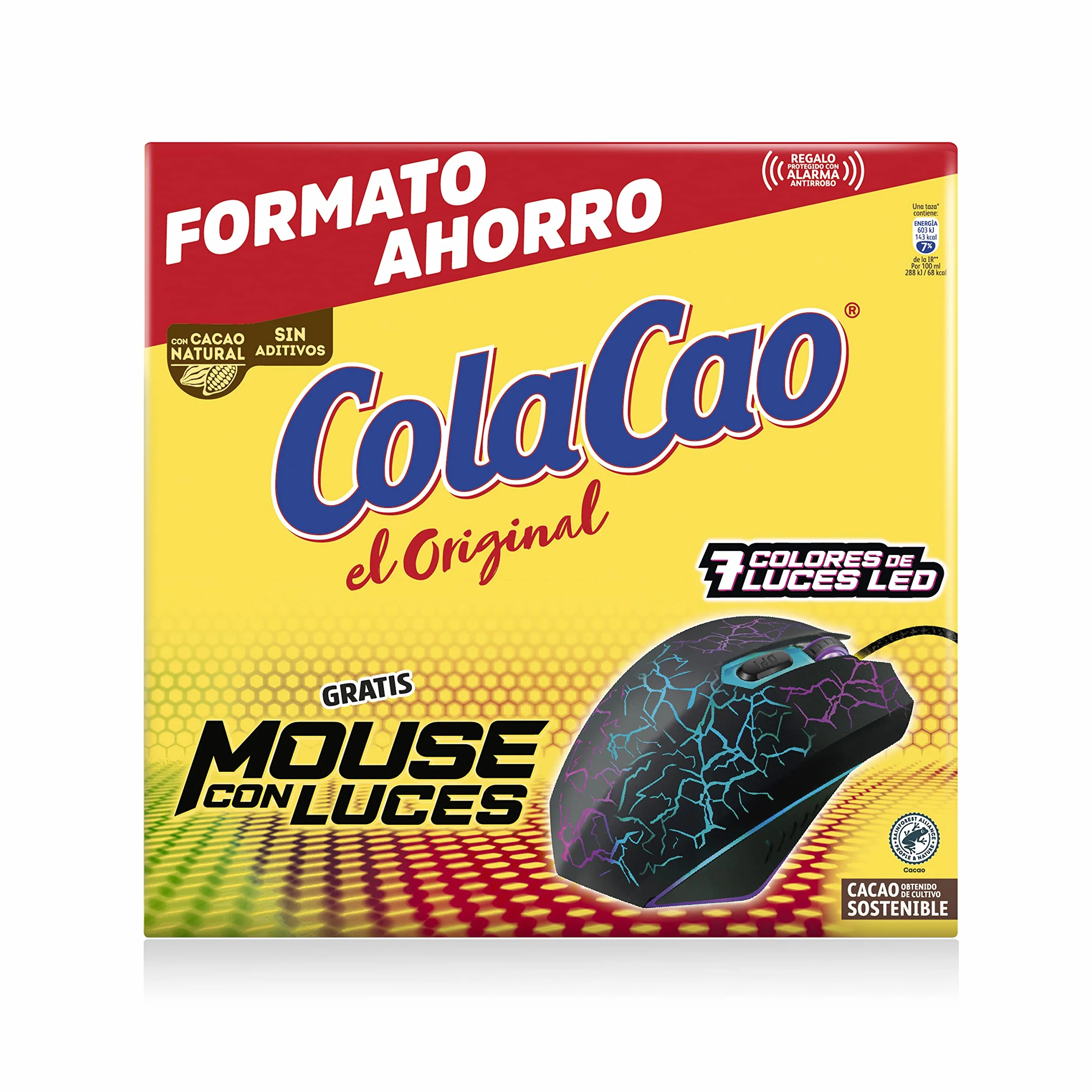 Queue Cao Original cacao naturel 2,5 kg souris lumières