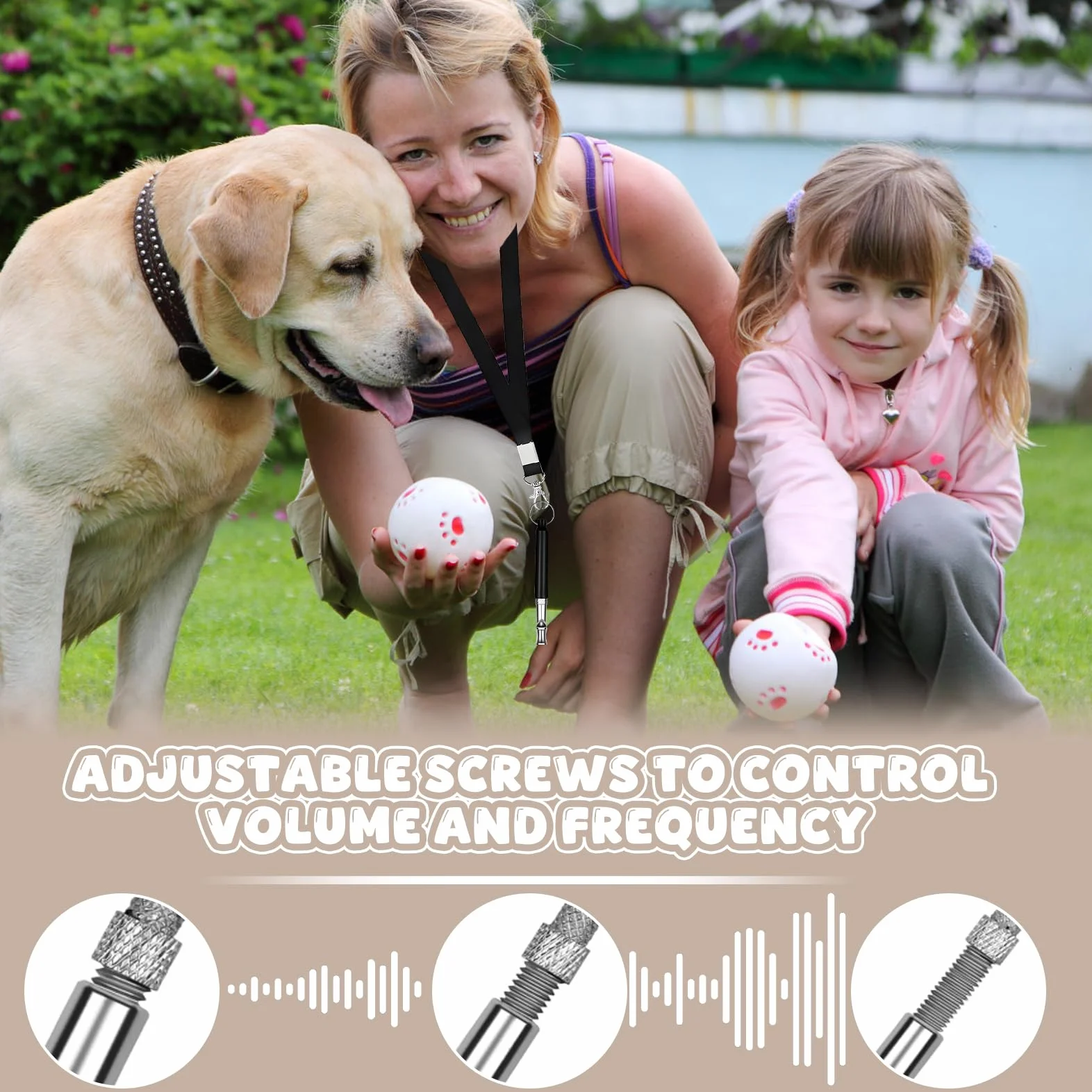 Sifflets pour Chien avec Clicker Ultrason Anti Aboiement Dressage Chien avec Lanière