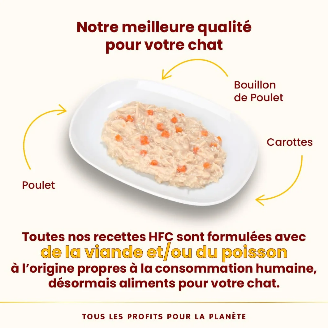 Almo Nature HFC Complete Nourriture Humide pour Chat Adulte Poulet et Carotte 70 g x 24 Boîtes