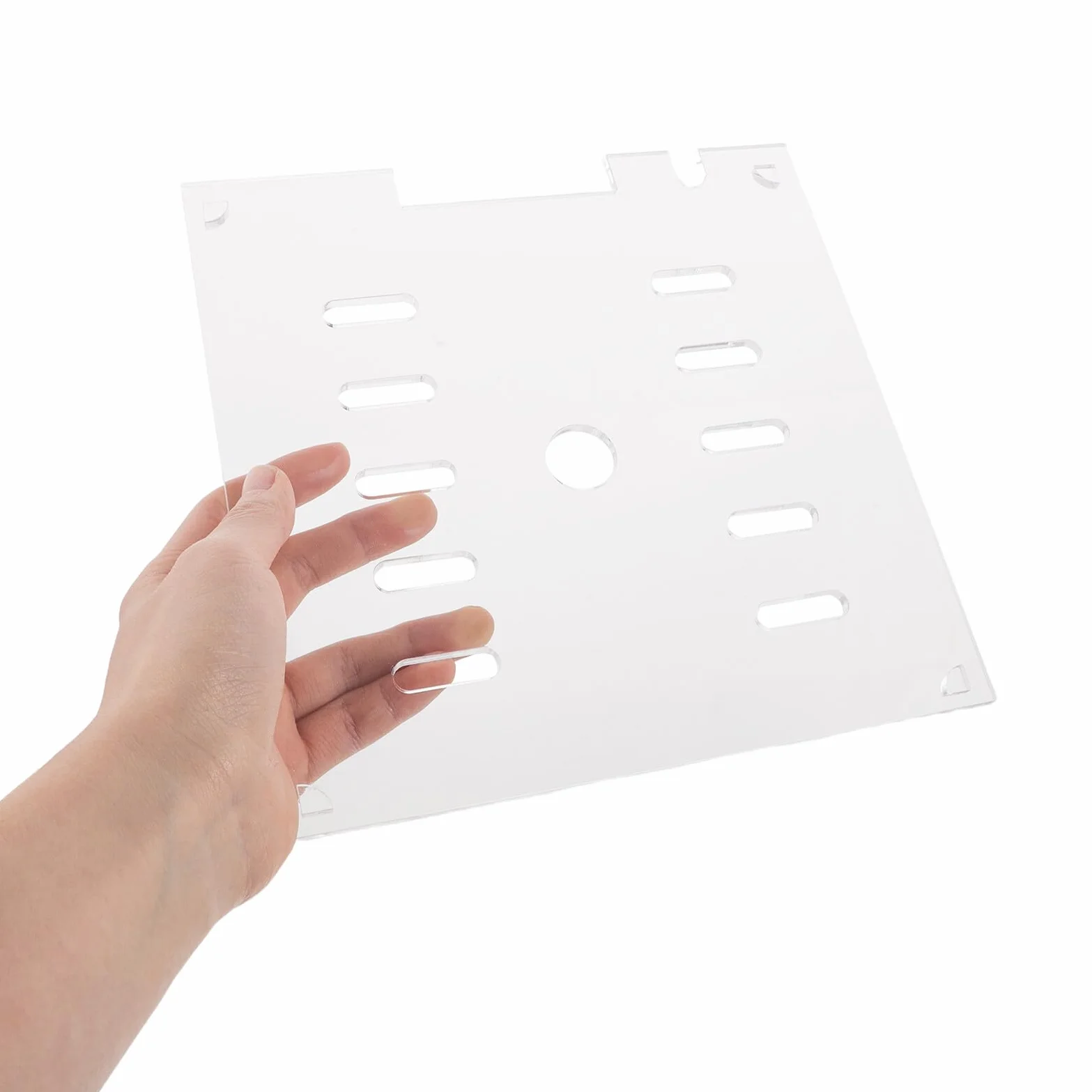 ARTIBETTER Couvercle en Acrylique Transparent 20x20 Cm pour Aquarium, Protection Anti-Saut Carré avec Grille