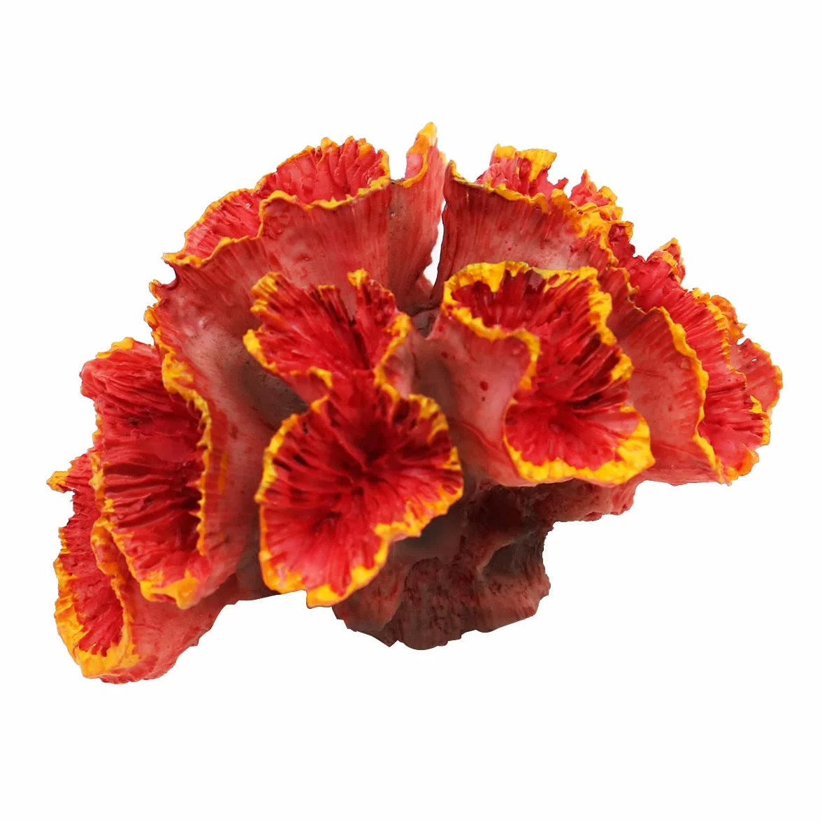 Décoration d'Aquarium Corail Artificiel Non Toxique 8x6x5cm Orange