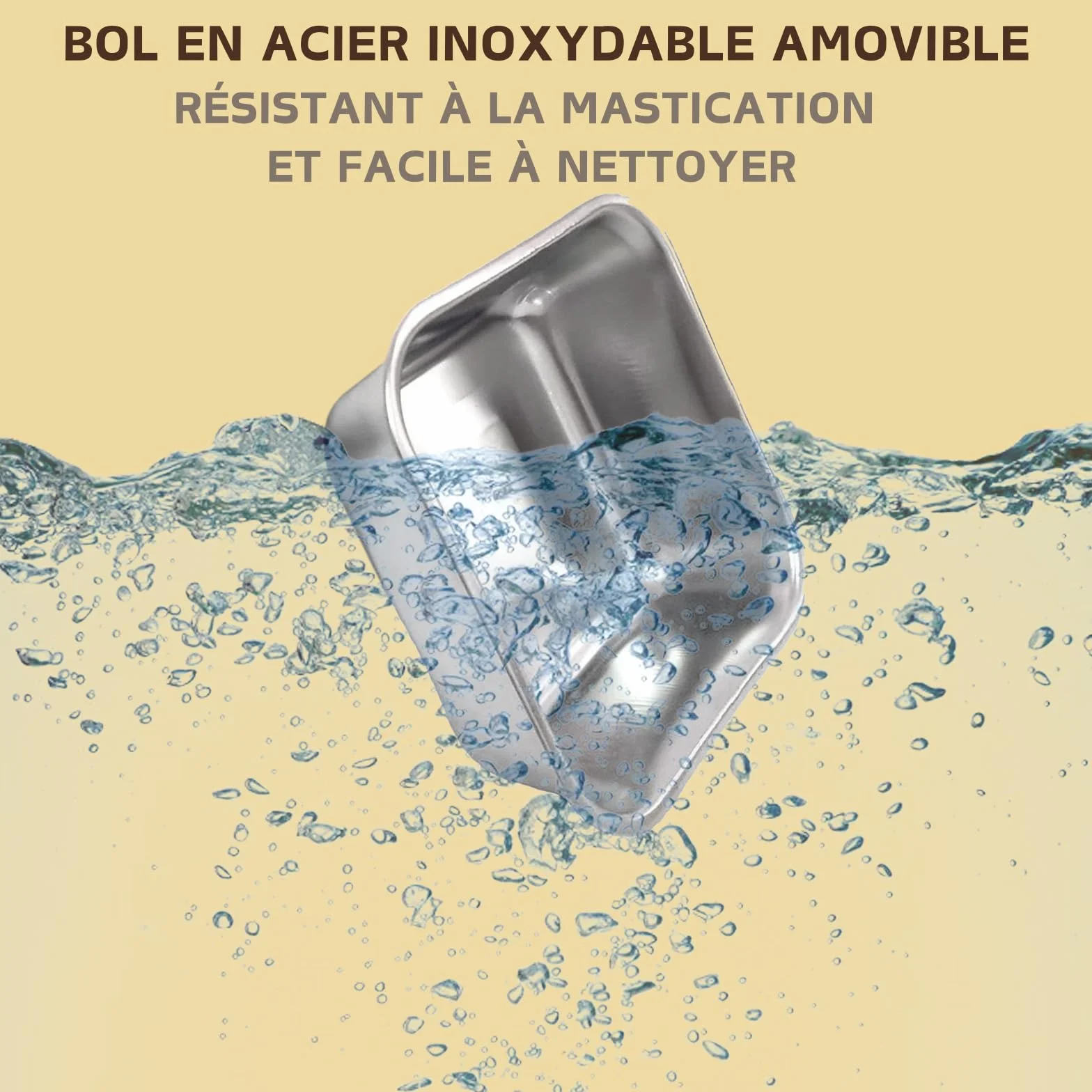 Suspendre Gamelle pour Animal Cage Amovible Inoxydable 2 en 1 Eau Chien Lapin Chiot Chat Cochon d'Inde Hérisson Oiseaux Vert