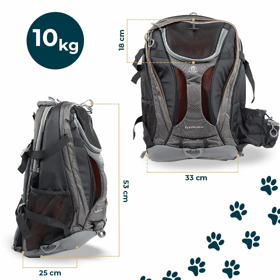 Sac à dos pour chien 10 kg transport petit chien Terrier Carlin teckel distributeur sacs déjections seau eau compartiment ordinateur portable