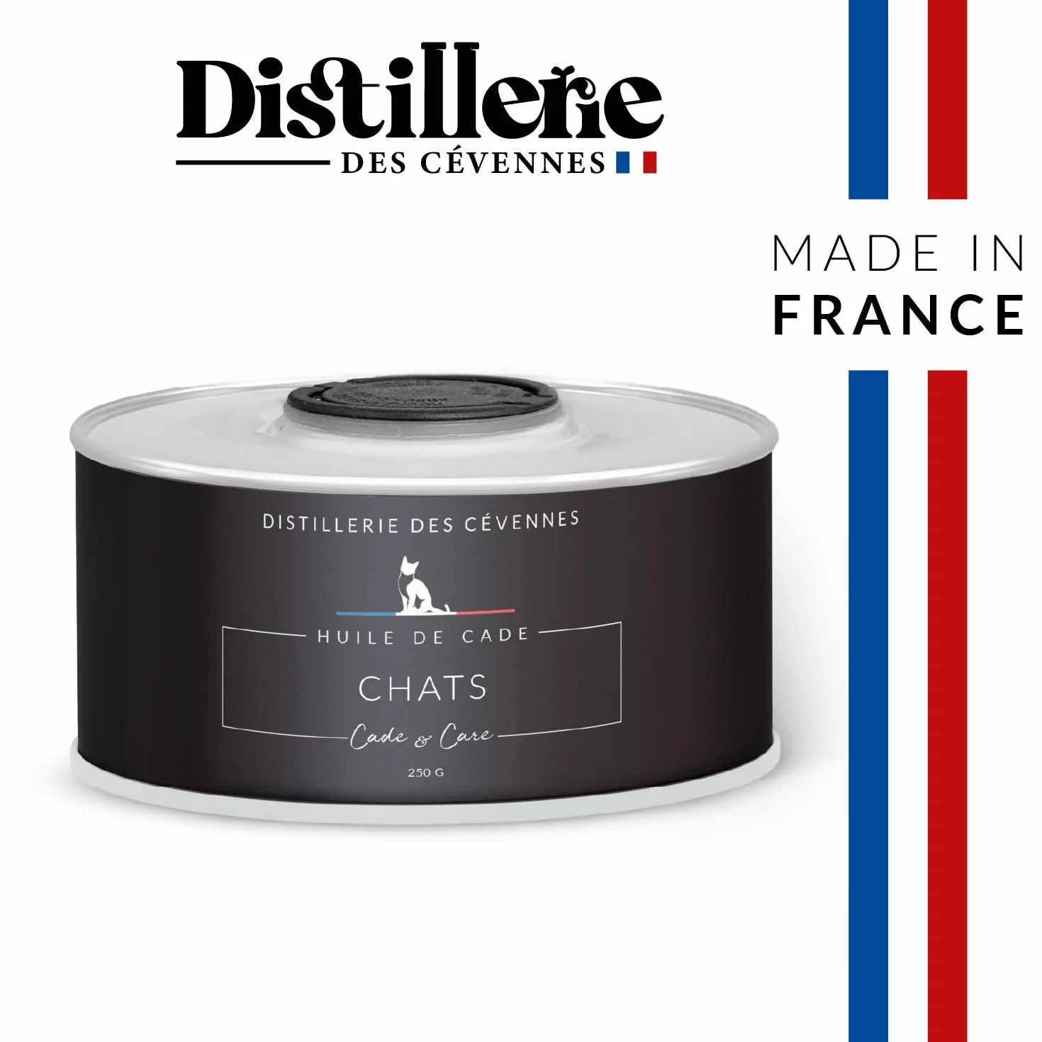 Huile de Cade pour Chats 250g Distillerie des Cévennes Fabriquée en France