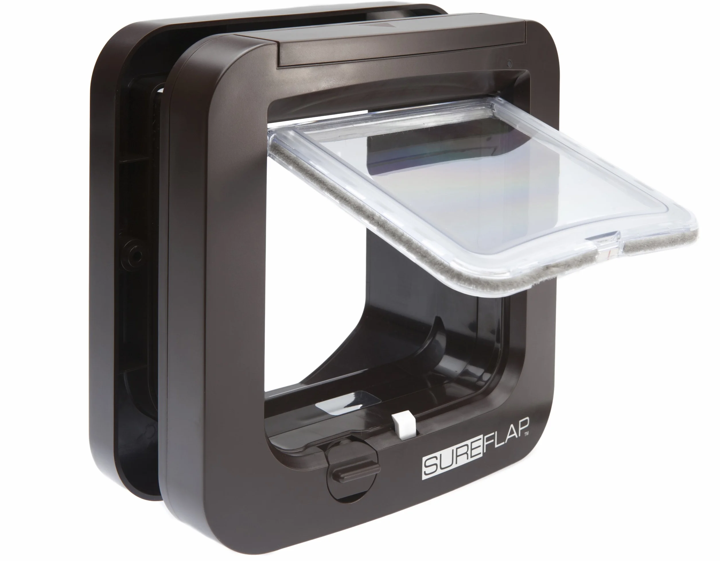 Sure PetCare SureFlap Chatière à Puce électronique Compatible médaillon identification radiofréquence puces électroniques Portes fenêtres Murs Marron