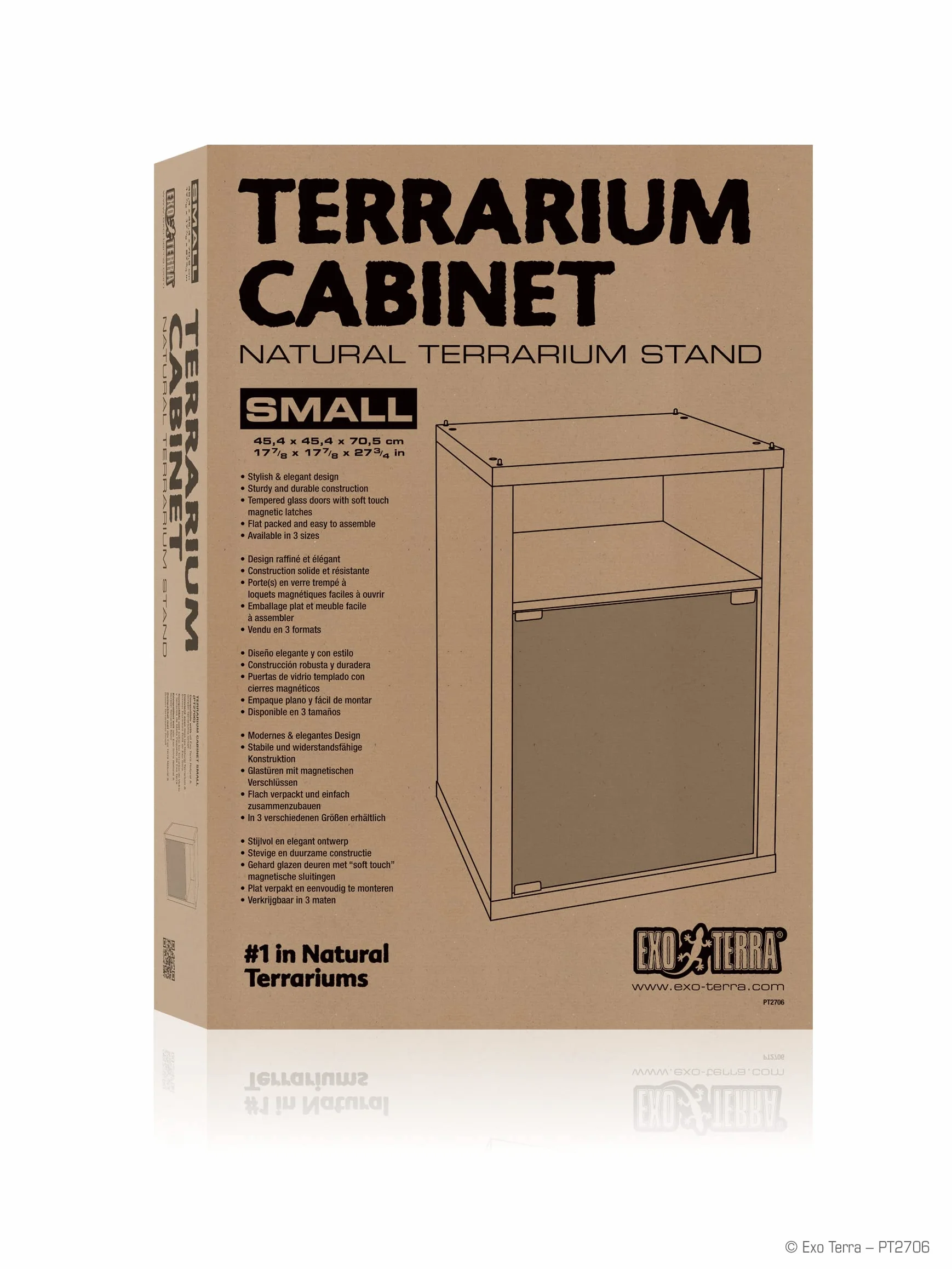 Exoterra Meuble Terrarium 45x45x70 cm 1 Porte Reptiles Amphibiens