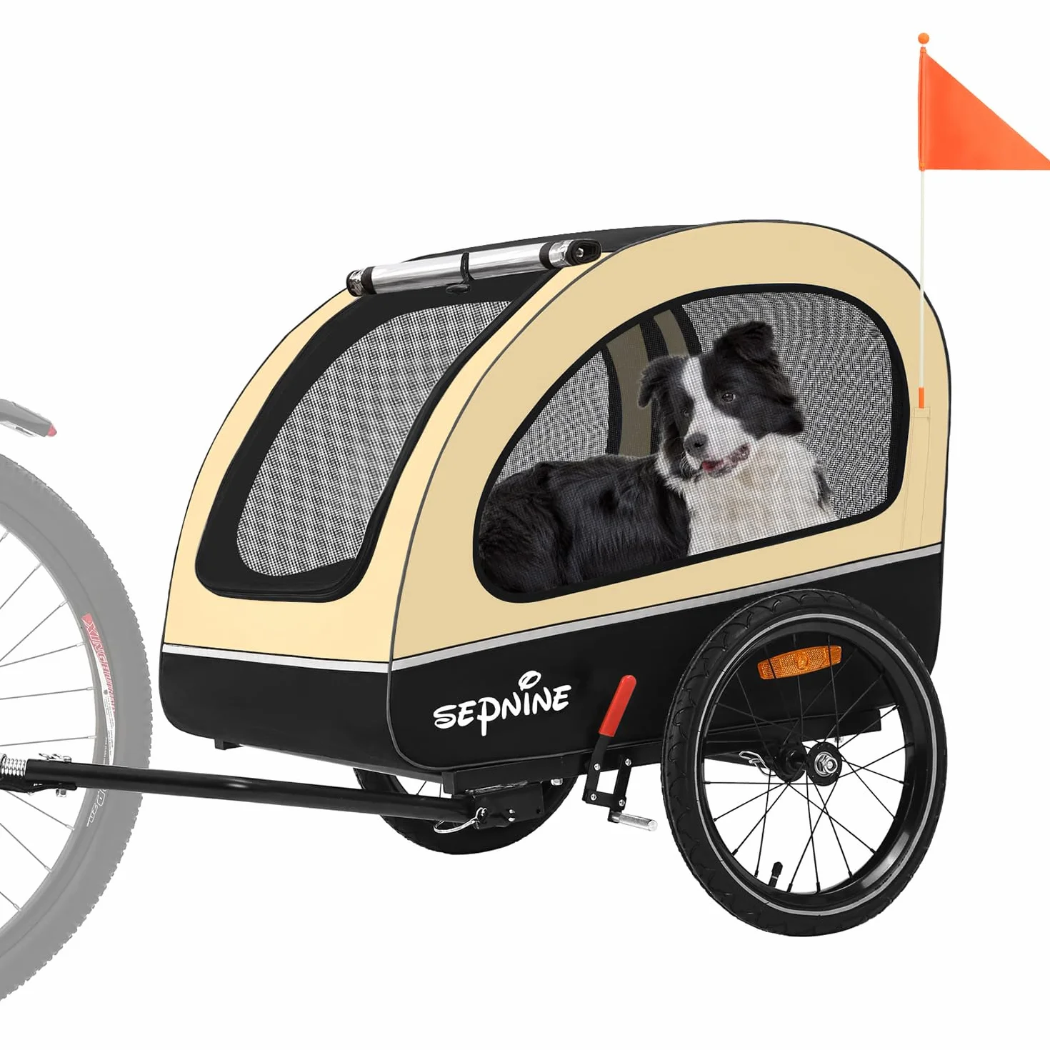 Remorque Velo Chien Transport pour Petits et Moyens Chiens Moins de 40 kg