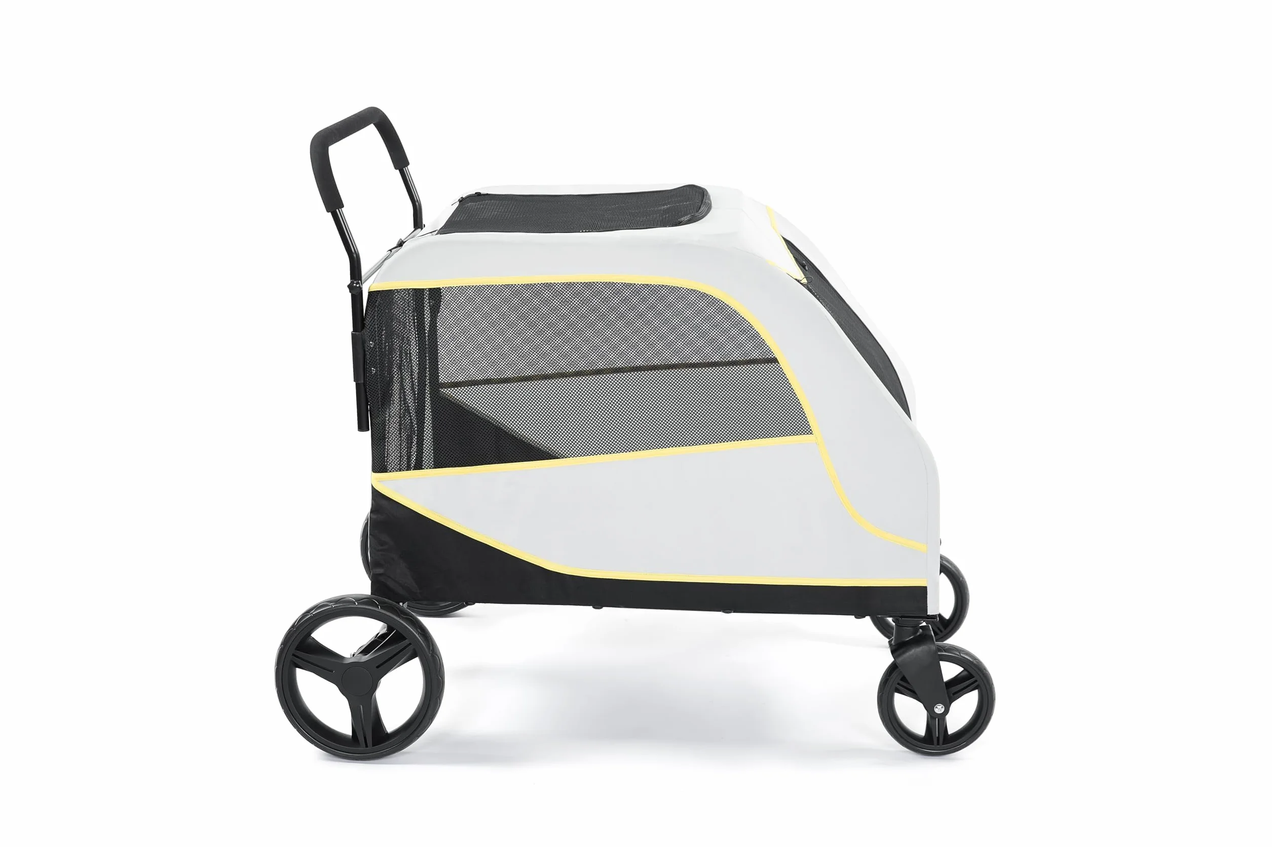 Grande poussette pour chien 50 kg pliable avec rampe intégrée 2 en 1 traction tout terrain jogging