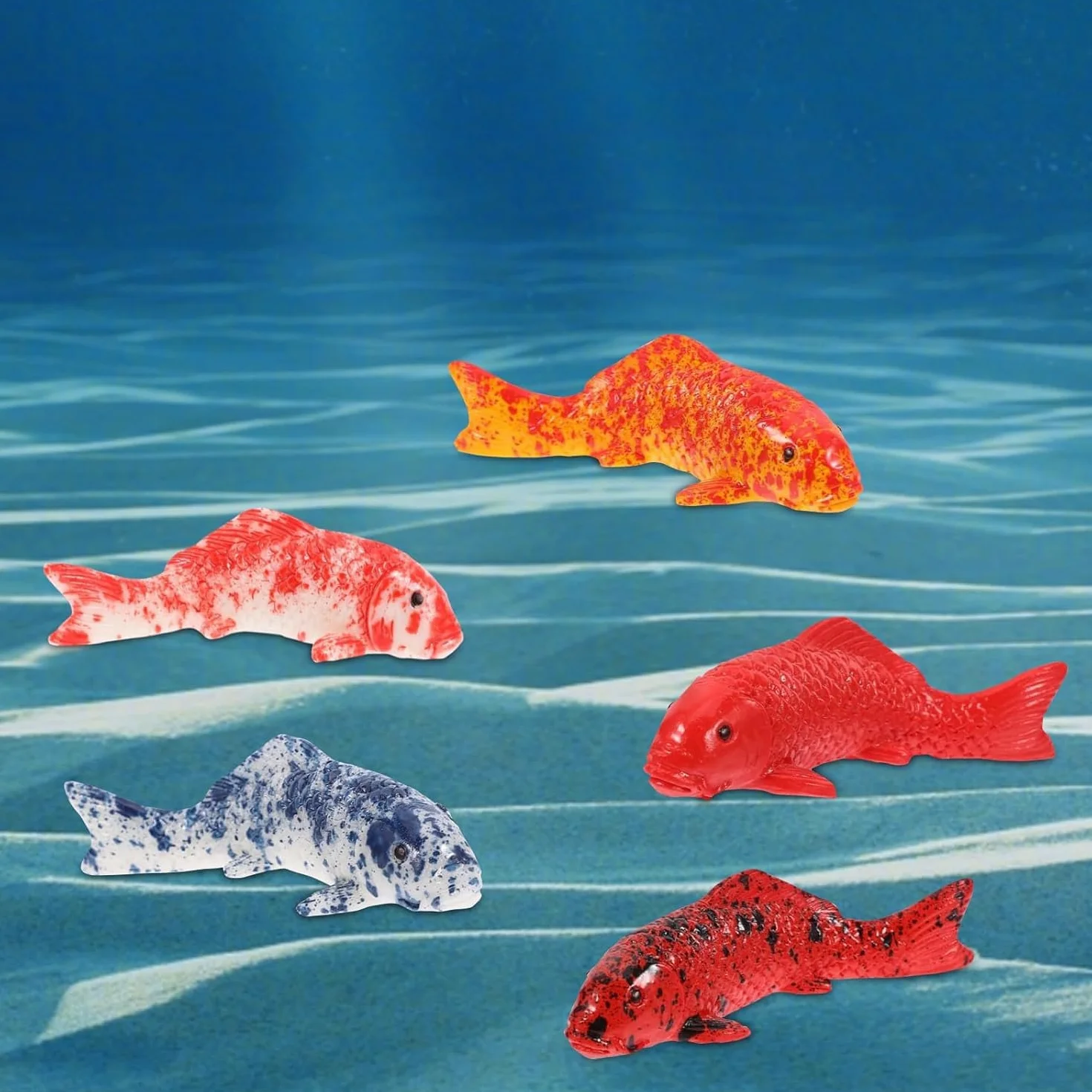 Poisson Artificiel 5 Pièces Aquarium Décoration Rouge Réaliste Plastique Bassin Accessoires Photographie