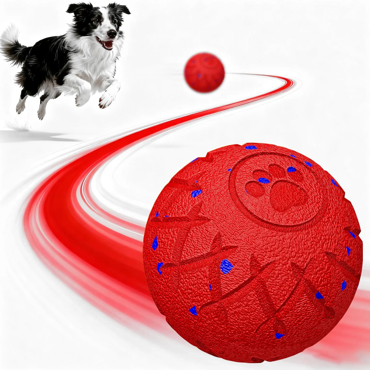 Balle interactive pour chien, mouvement automatique, rebondissement et rotation, indice d'étanchéité IP54, balle roulante active pour chiens de taille moyenne et grande [2025] rechargeable par