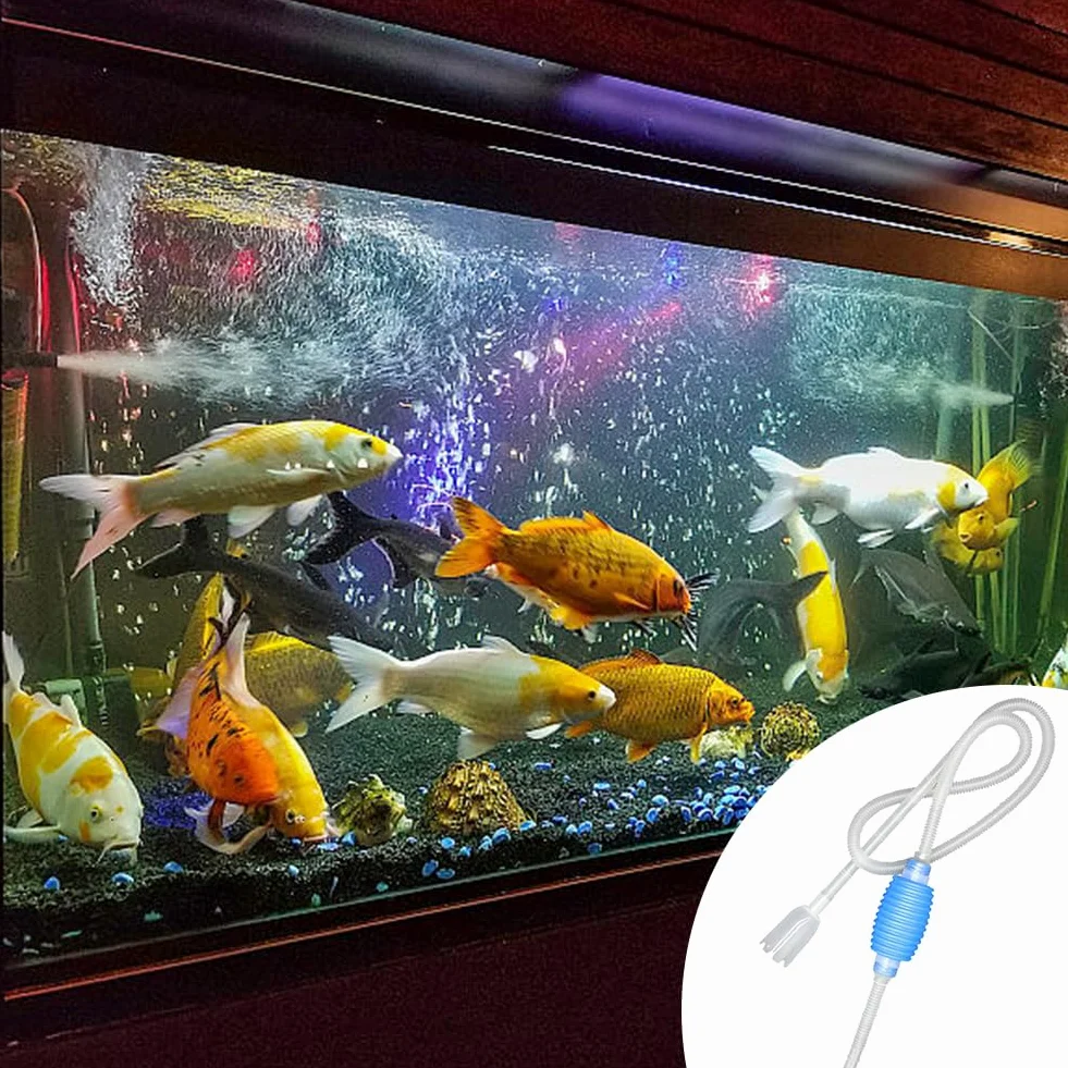 Pompe à siphonner eau avec filtre à gravier changeur d'eau aquarium