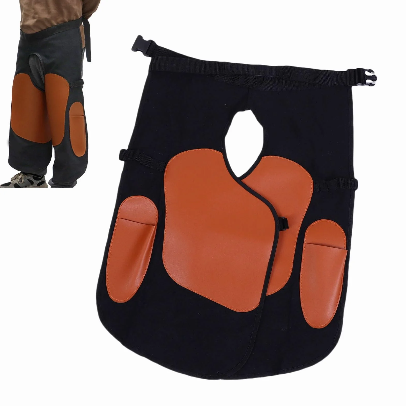 Naroote Tablier de Maréchal-ferrant Réglable avec Aimant Puissant, Rangement D'outils pour Ferrer Les Chevaux, Tablier de Maréchal-ferrant en Toile Noire pour Maréchaux-ferrants, 55,0 X 26,0 Pouces