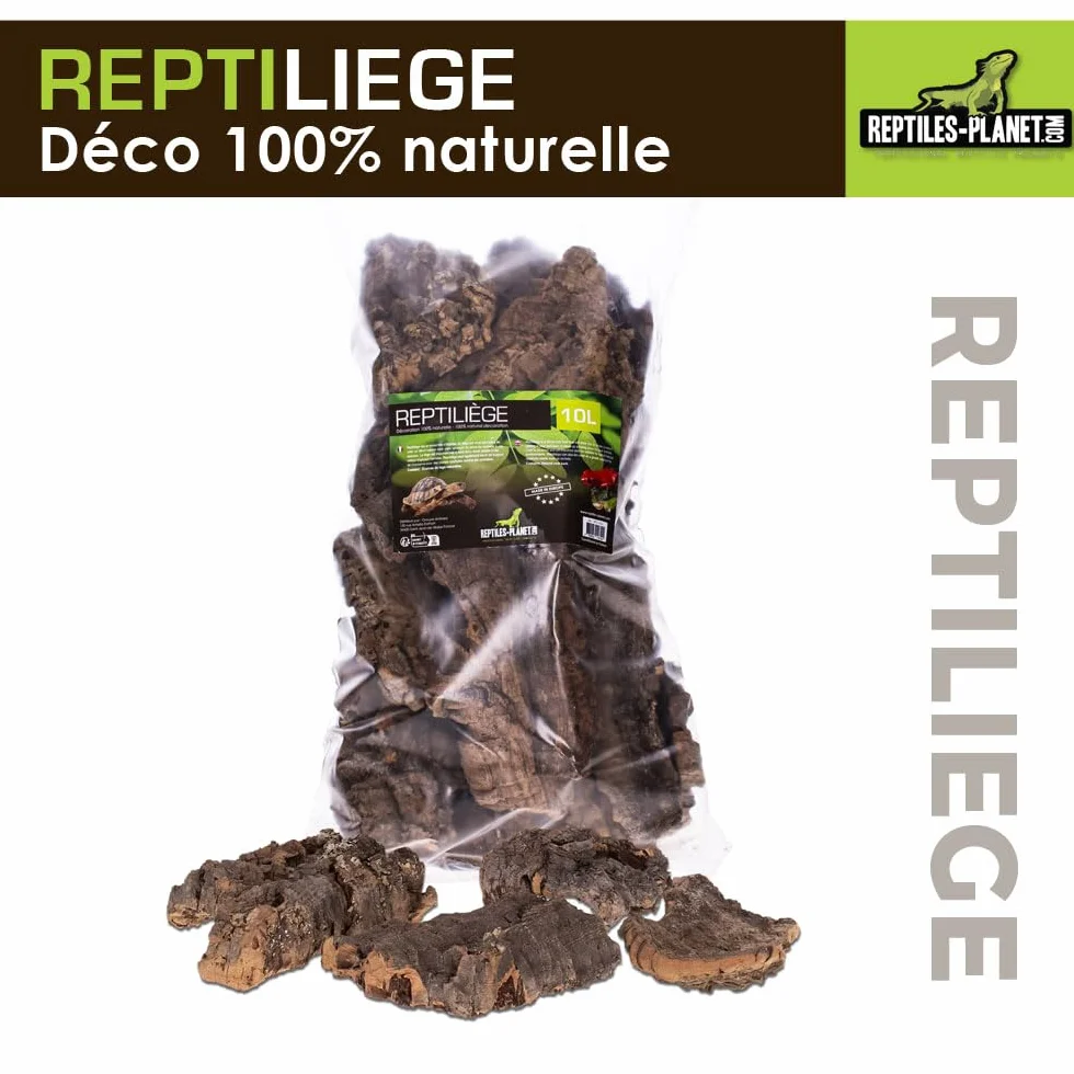 Reptiles Planet Assortiment de Liège pour Décoration de Terrarium 10 litres