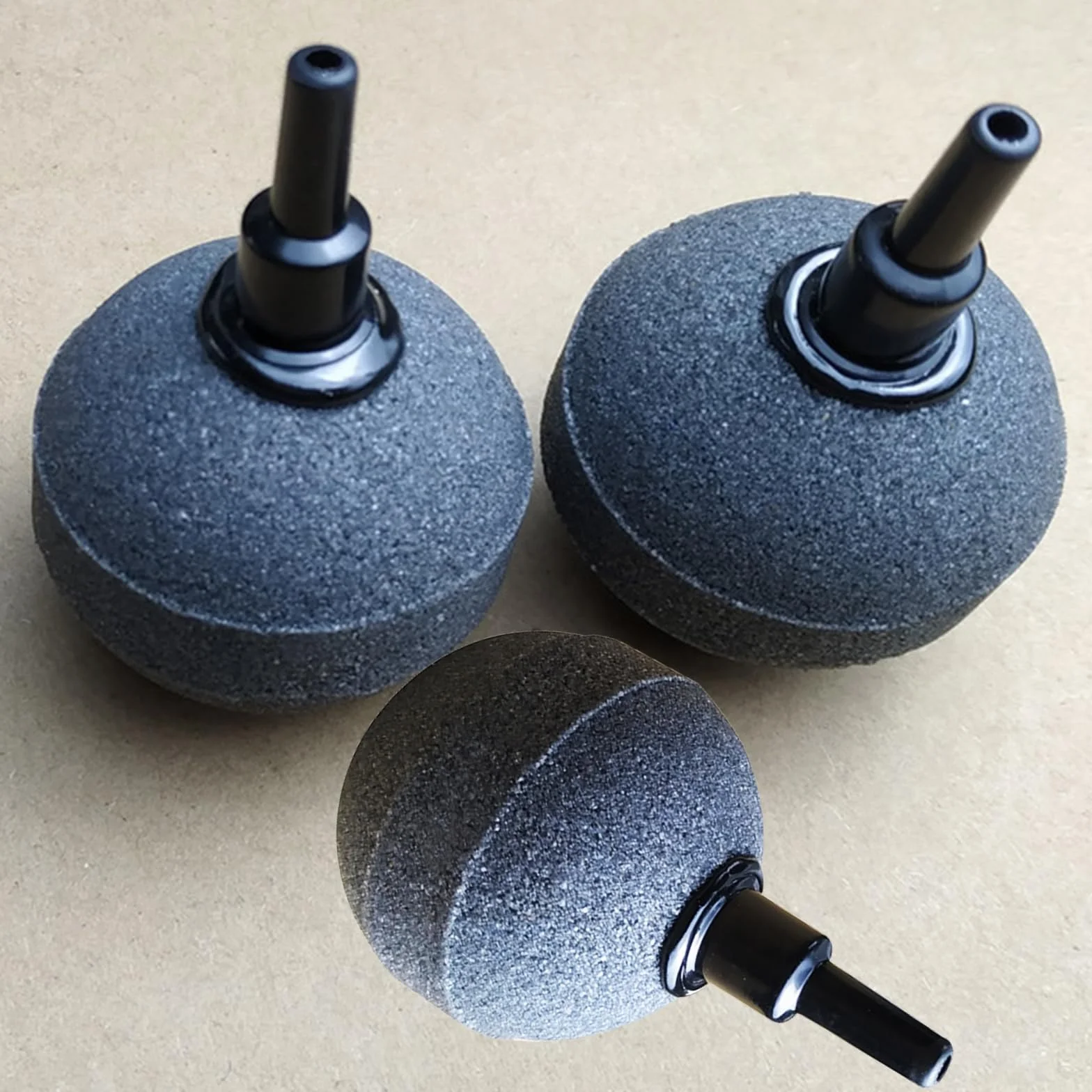 Pierre d'air d'Aquarium Bubbler, 8 Pièces Diffuseur Bulle, Ball-Shape Bubble Release Tool, 4mm/8mm Tuyau Connectable