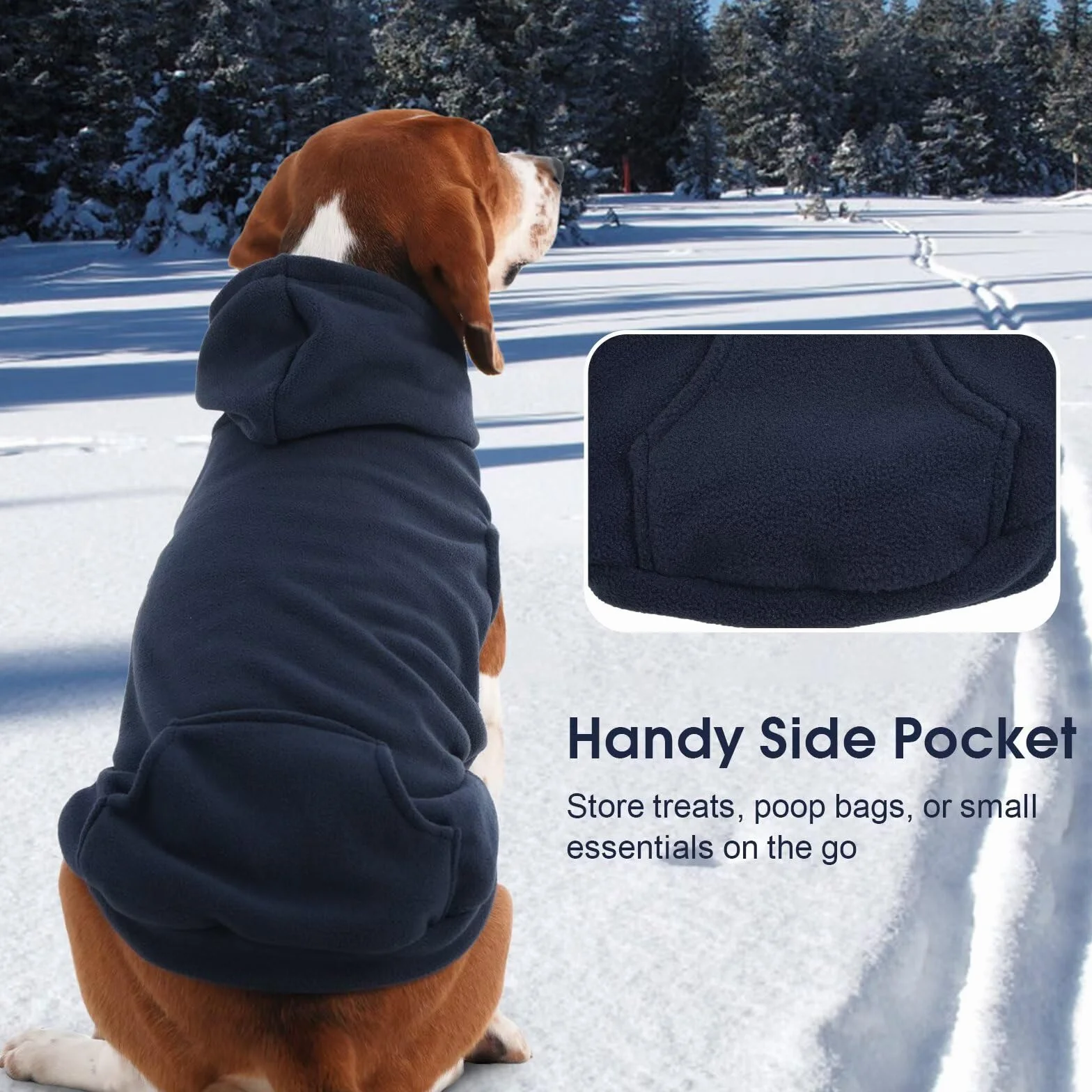 Manteau chien grande taille pull polaire chaude trou laisse IECOii automne hiver