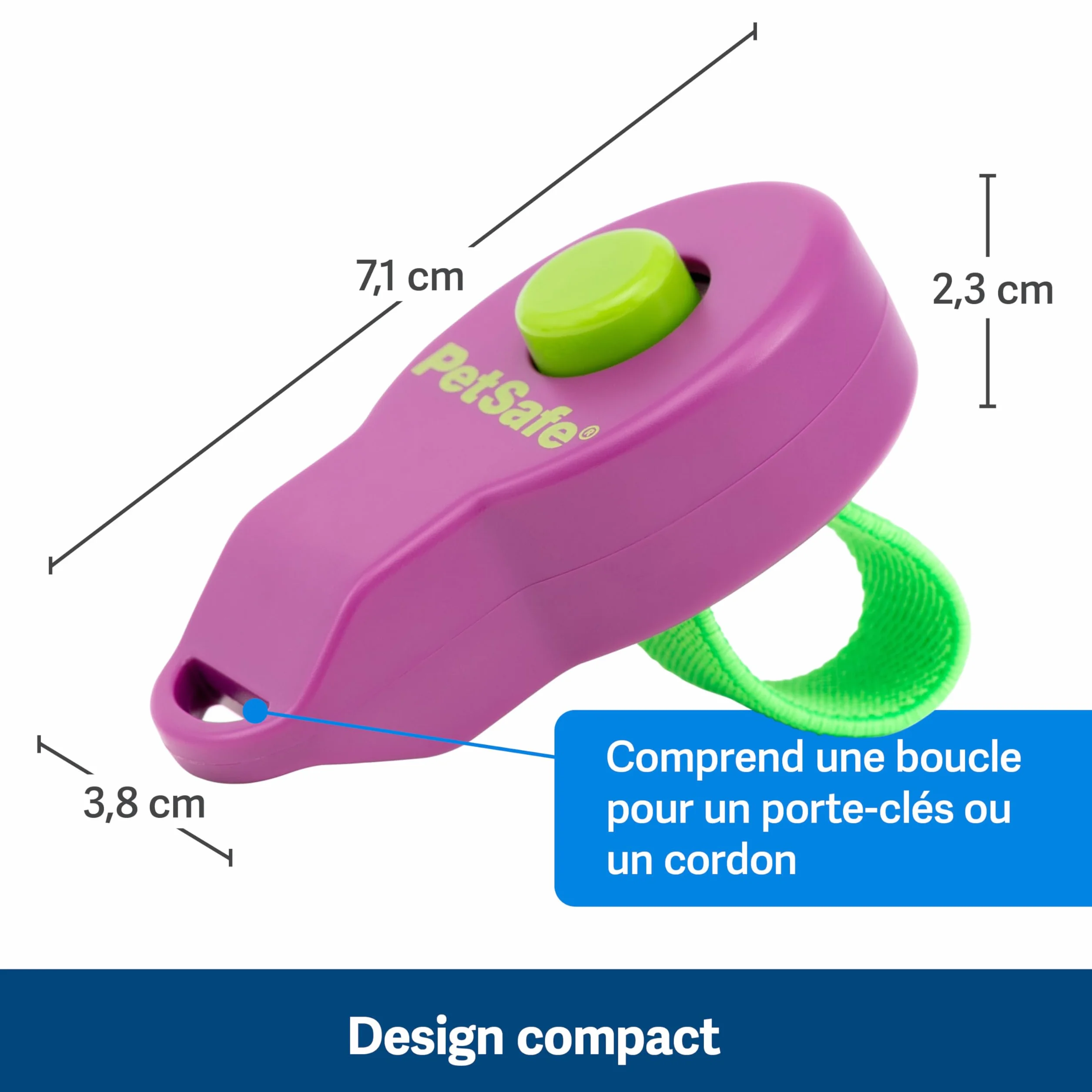 PetSafe Clik-R Clicker d'entraînement pour Chiens - Renforce Le comportement Positif - Utilisation pour récompenser et entraîner