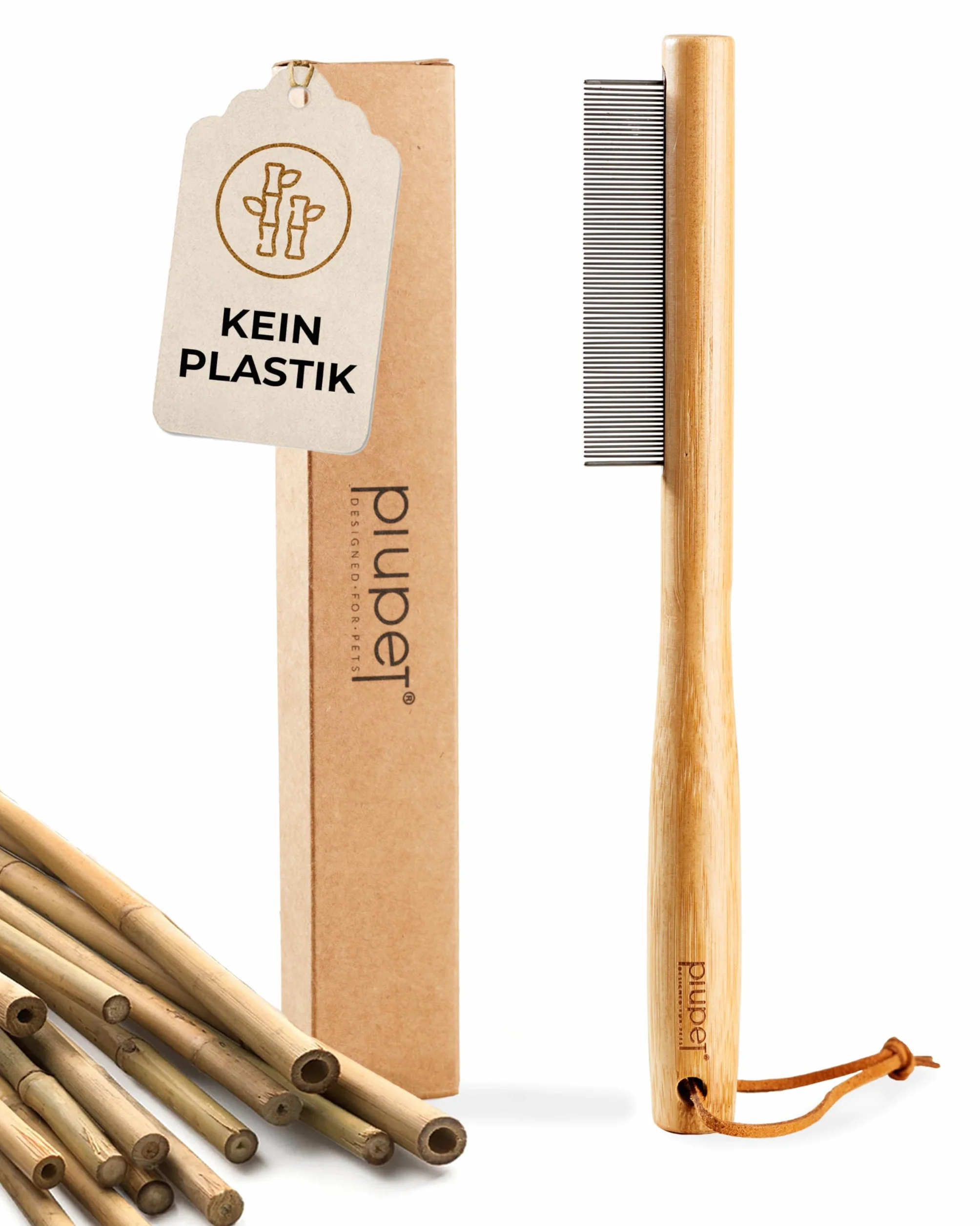 PiuPet Peigne Anti puces pour Chat Chien Brosse Anti-puces poux tiques