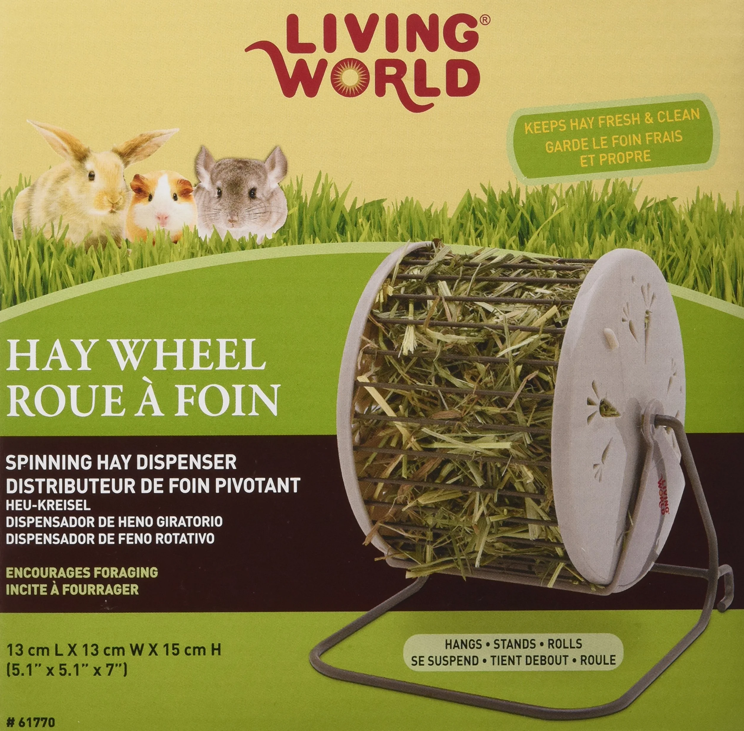 Living World Roue Distributeur de Foin 13 x 13 x 15 cm
