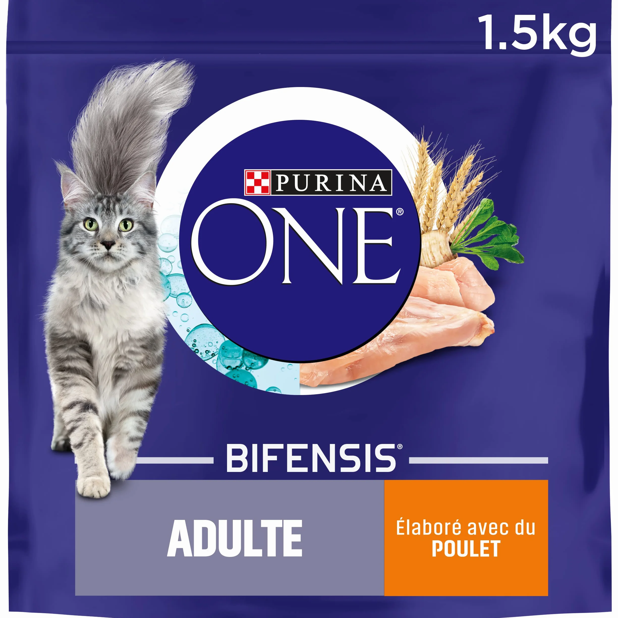 PURINA ONE BIFENSIS Croquettes Chat Adulte Poulet Lot 6 x 1,5kg