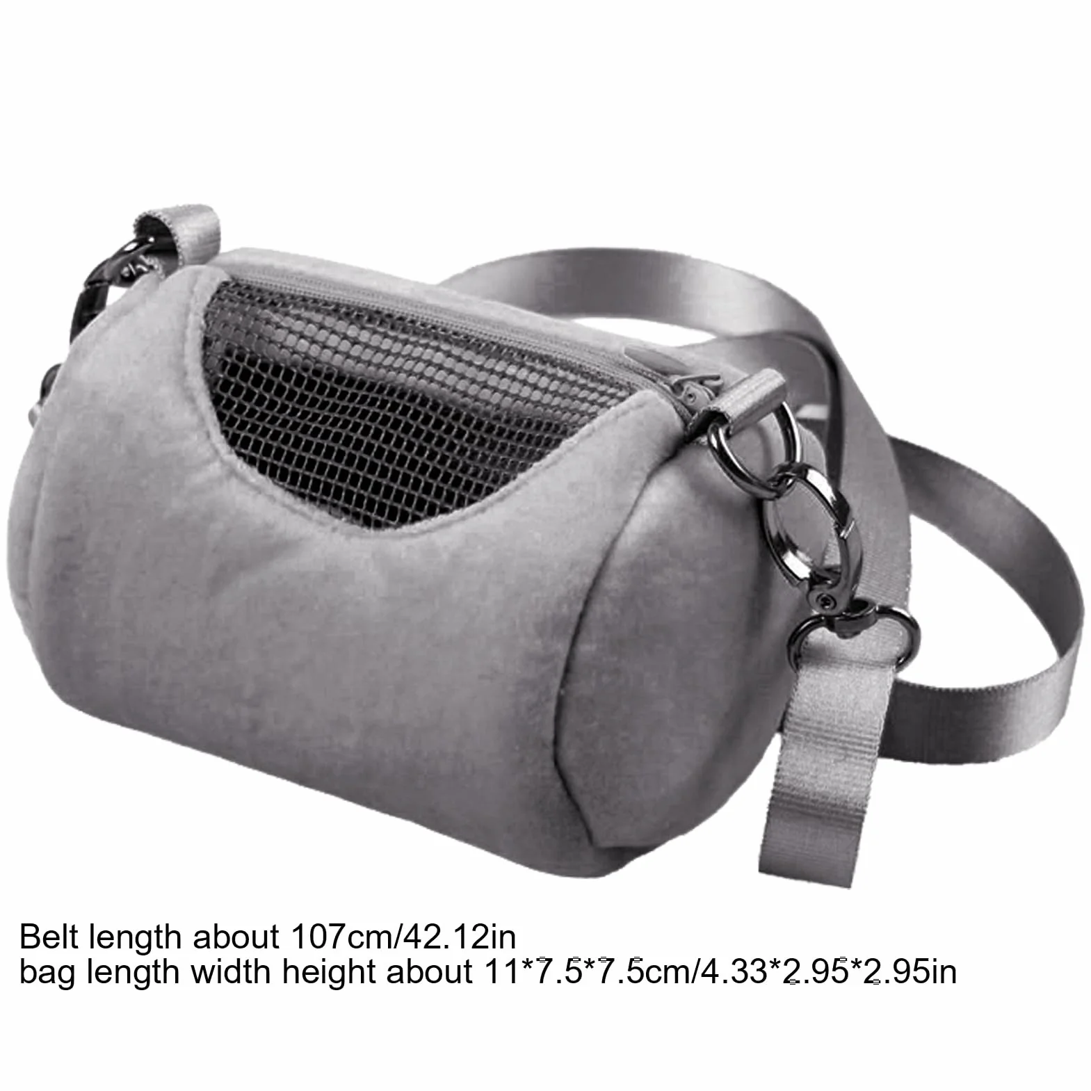 Sac de Transport pour Hamster 11 cm Velours Respirant Bandoulière Réglable