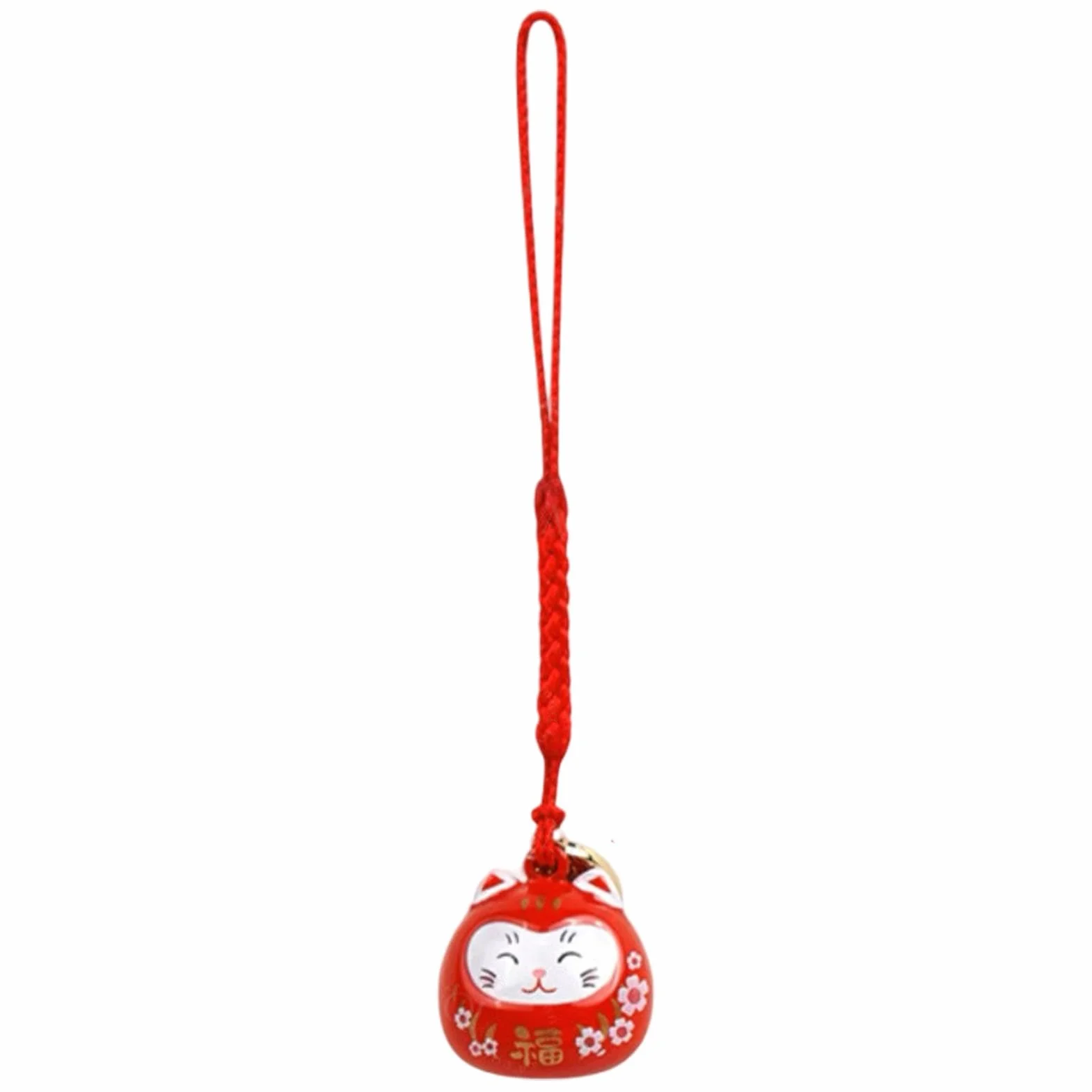 Pendentif porte-clé chat porte-bonheur pour téléphone - Symbole bonheur richesse