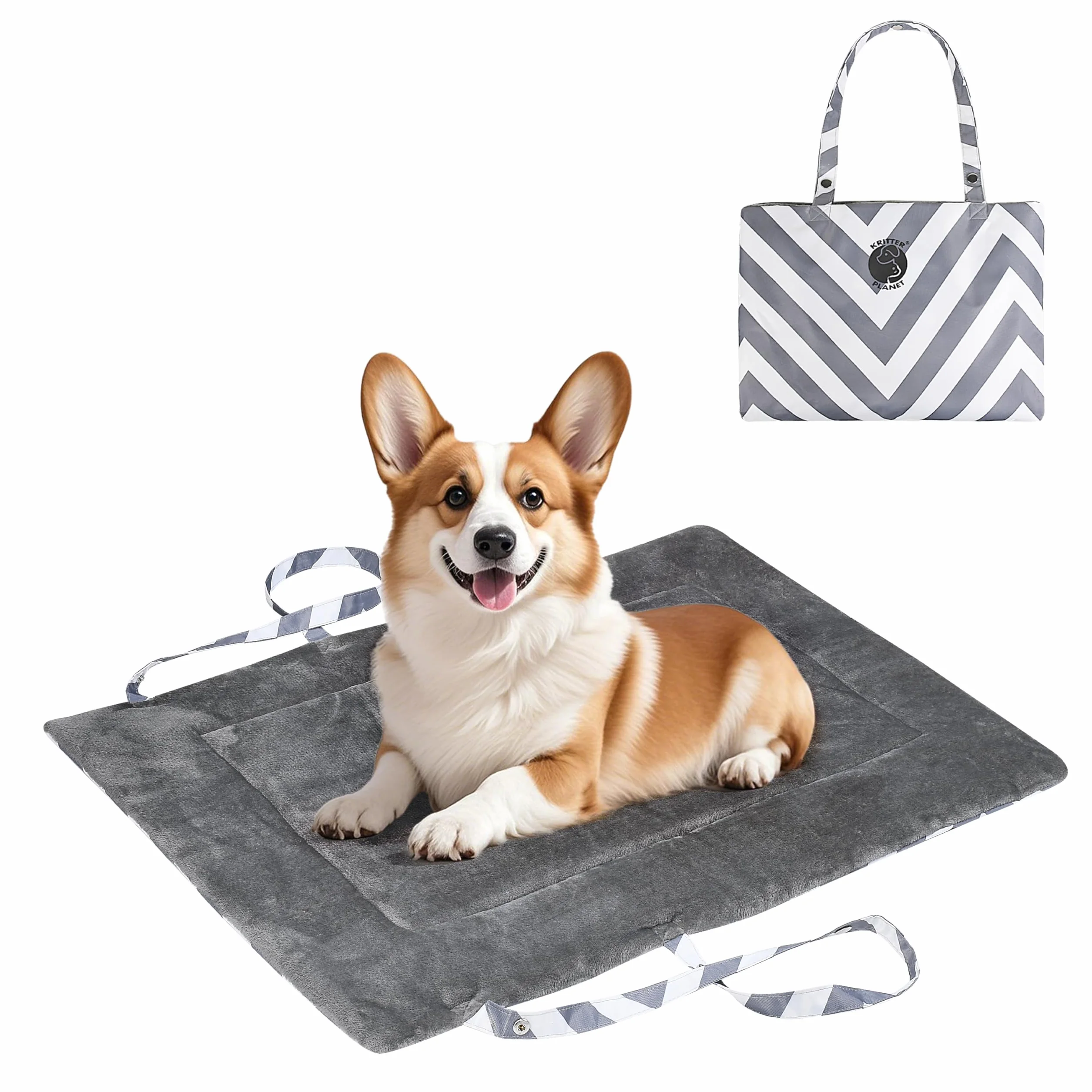 Pawsse Couverture imperméable pour chien 80 x 60 cm Tapis d'extérieur lavable Pliable Voyage