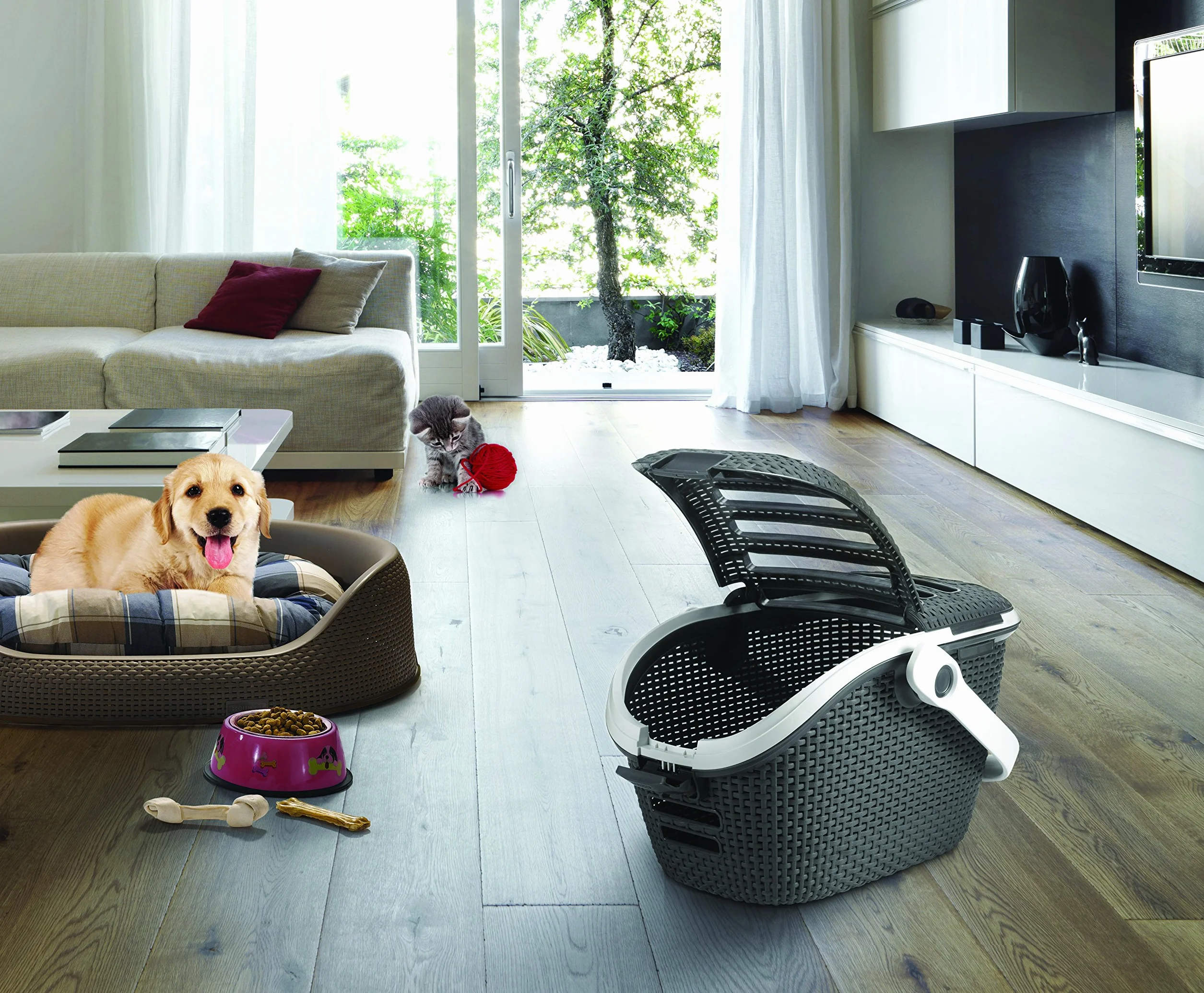CURVER Maison de Toilette pour Chat 51,5x38,5x40 cm Anthracite