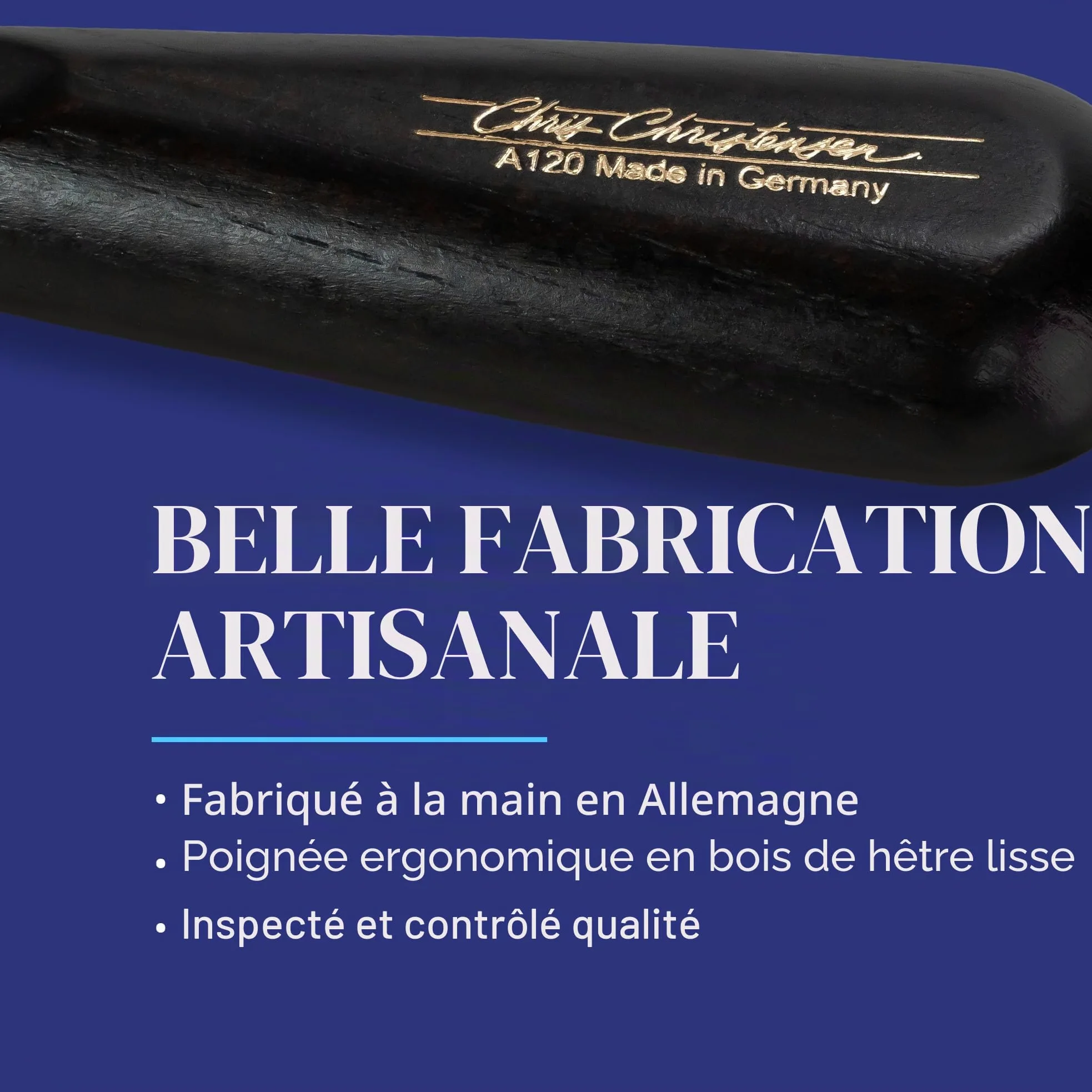 Chris Christensen Brosse démêlante pour chien, 20 mm, brosse spéciale pour toiletter comme un professionnel, élimine les tapis tenaces et les enchevêtrements, les broches arrondies et mises à la