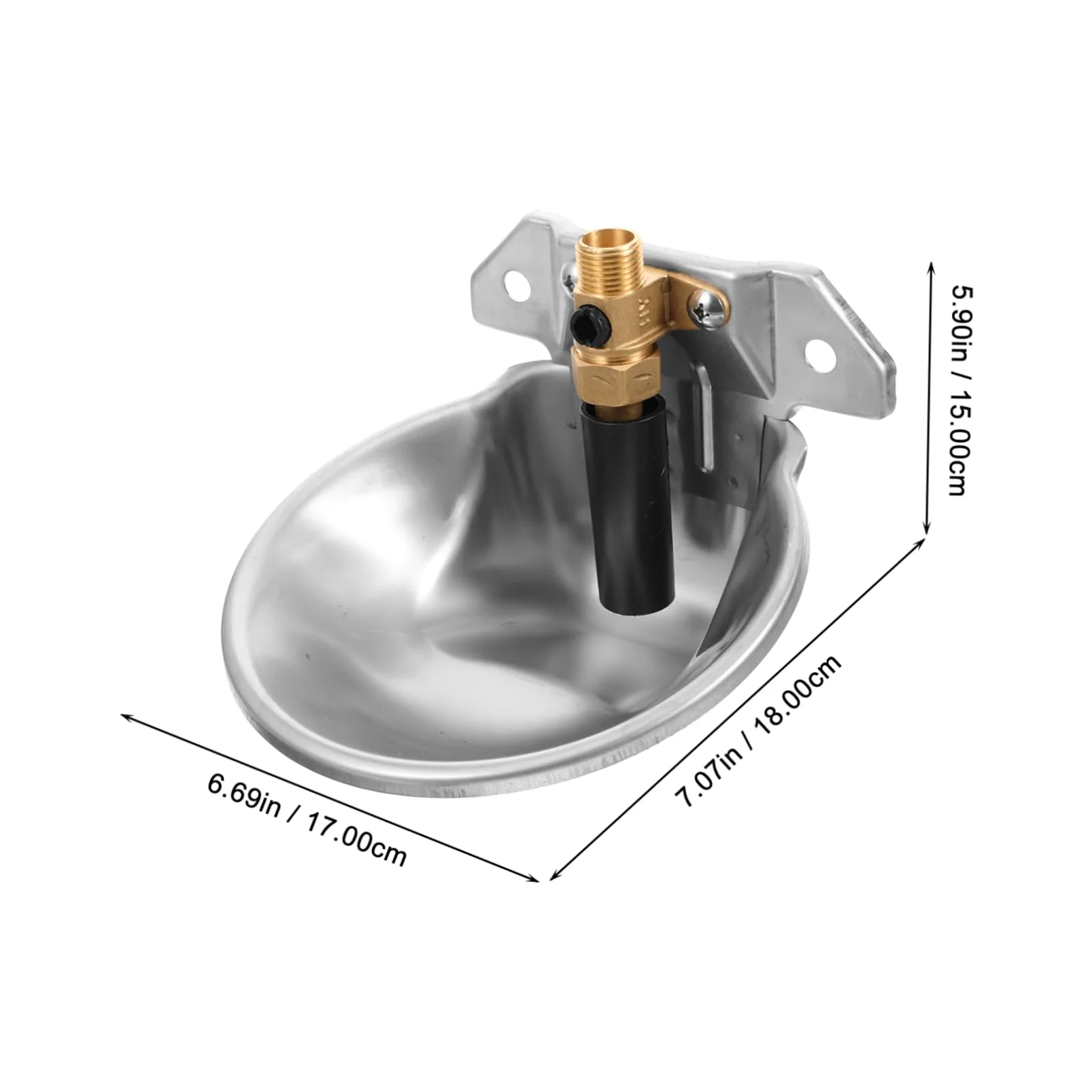 Abreuvoir Automatique Argenté en Bétail Acier Inoxydable | Grand Volume, Bords Arrondis, Usage Ferme et Farmhouse, Alimentation en Eau Continue, Finition sans Rouille