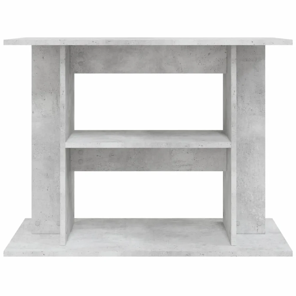 Gecheer Support pour aquarium avec étagère en aggloméré, gris ciment, 80 x 35 x 60 cm