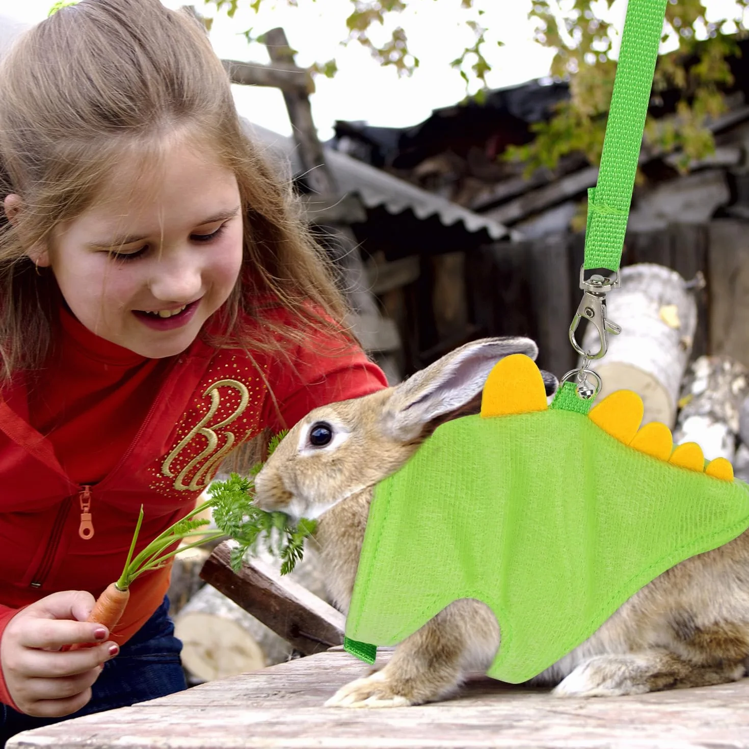 Ensemble Harnais et Laisse pour Furet, Gilet en Forme de Dinosaure Petits Animaux Accessoires de Promenade en Plein Air pour Furet Lapin Hamster Chaton Chiot Petits Animaux