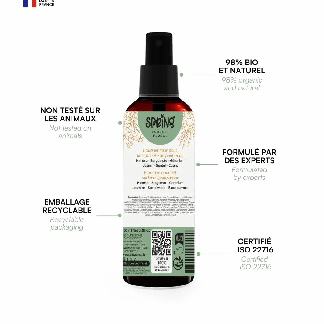 BIOGANCE Parfum Spring sans alcool