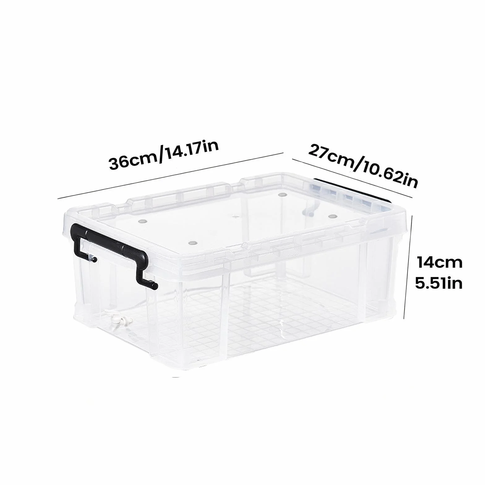 Bac Transparent pour Tortues Enclos de Repos pour Maison Appartement Bureau