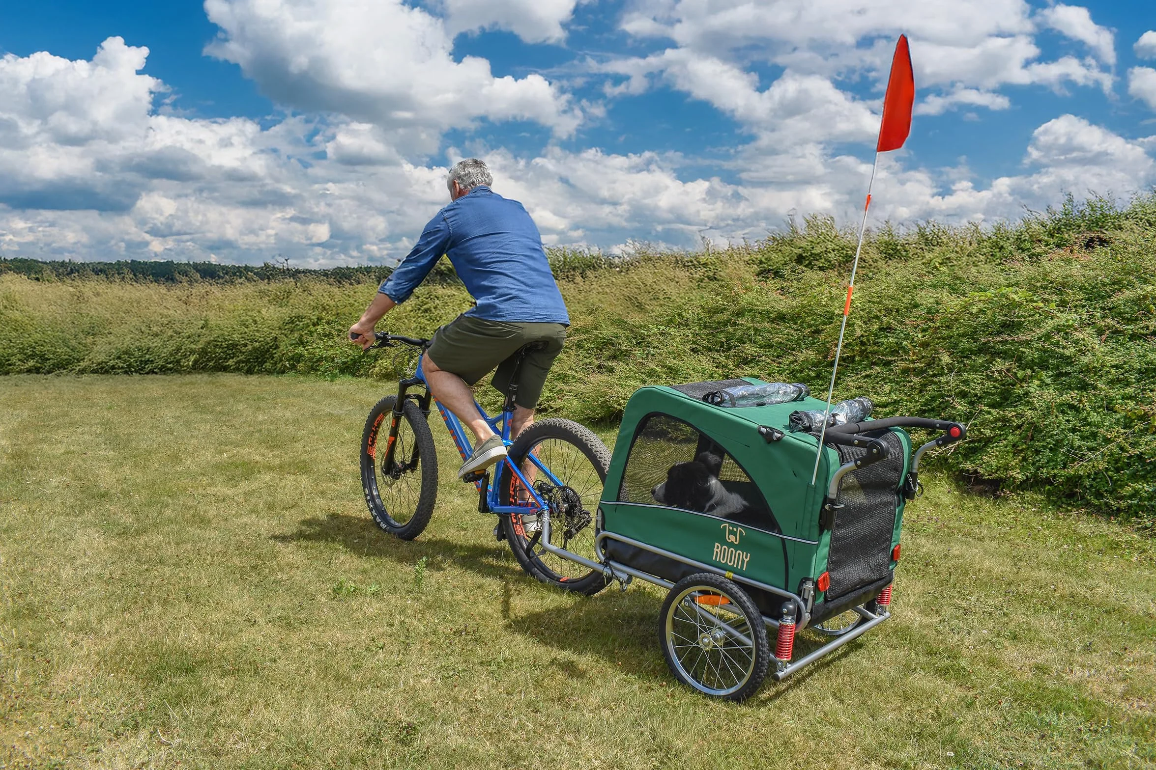 Remorque à vélo 2en1 pour Chien XL avec Suspension