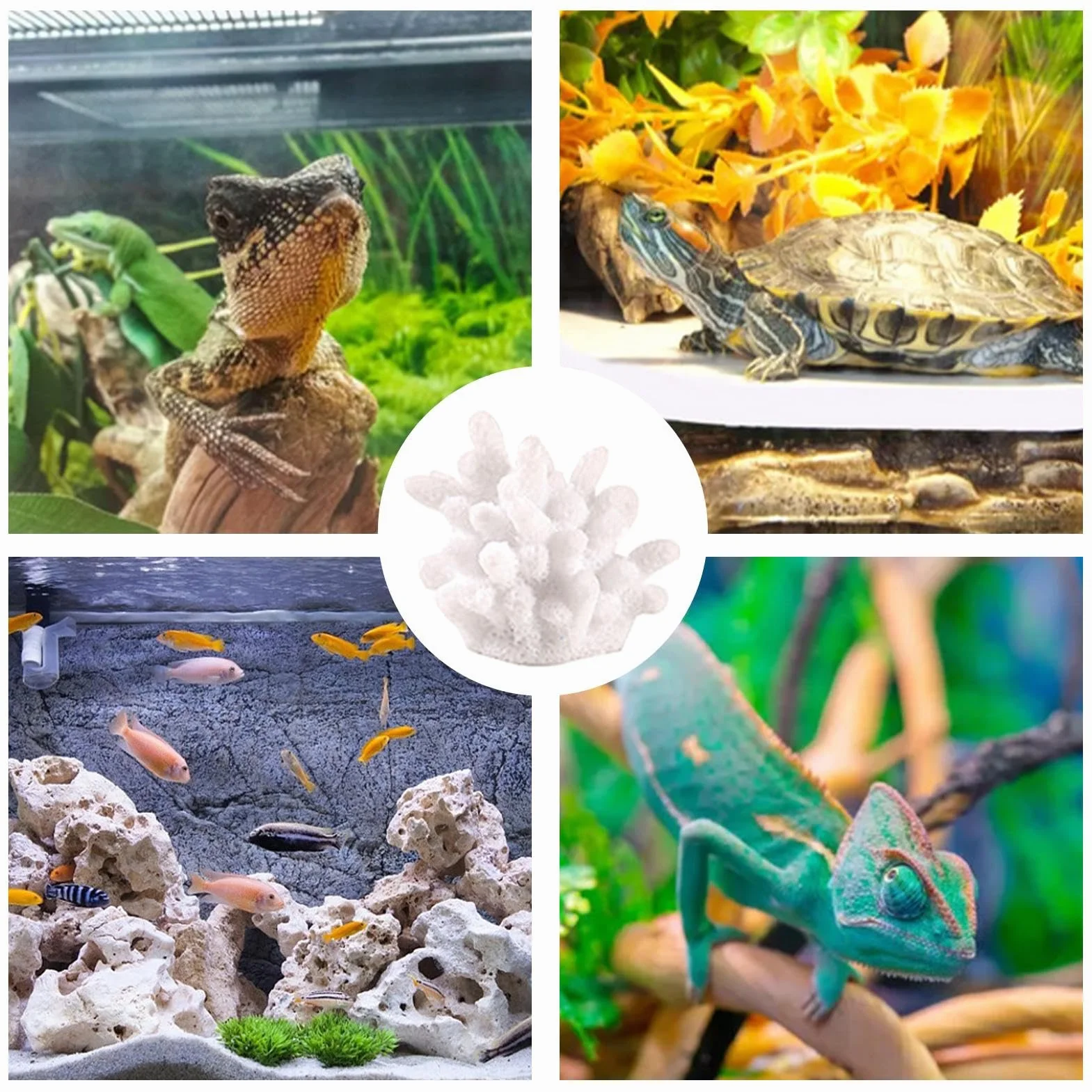 Ornements artificiels de décoration de corail pour aquarium - Petit décor de poissons de corail