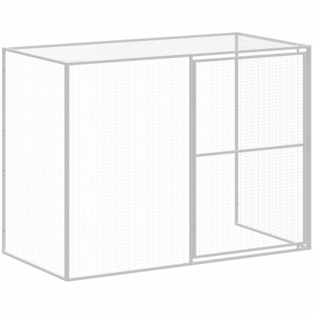 Chenil d'extérieur pour Chien, Enclos Cage Métal avec Cour 214x457x181 cm Anthracite