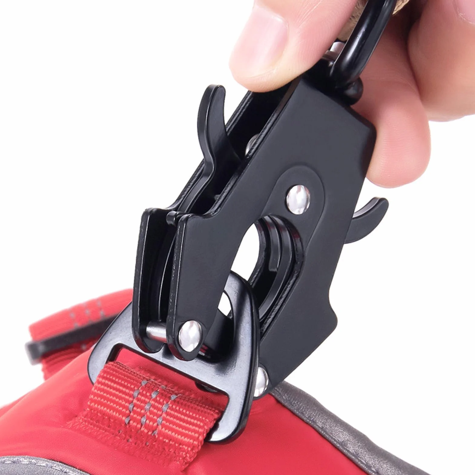 Connecteur de laisse pour animaux de compagnie – rotatif pour chien, clip à boucle en métal, crochet à libération rapide | Formation marche, marche, aventure en plein air, matériel de