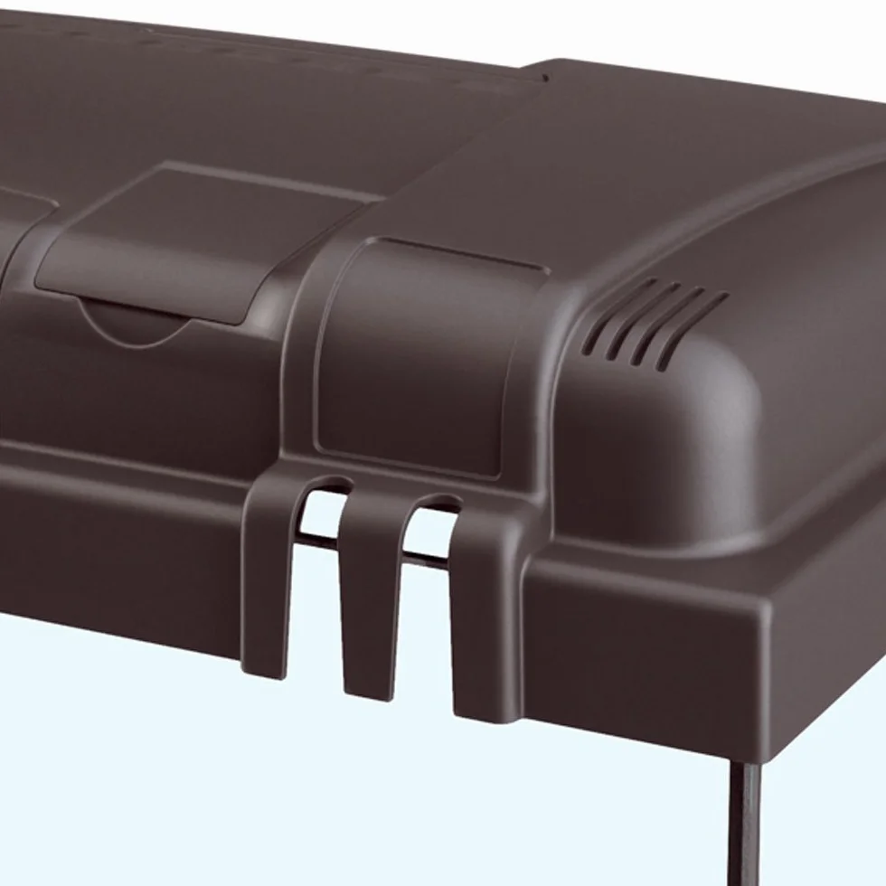 Hydor Aquarium 60L Complet pour Poissons Tropicaux ou d'Eau Douce avec Lampe LED, Filtre 3 Étapes, Chauffage, 60 x 31,5 x 39,5 cm Noir