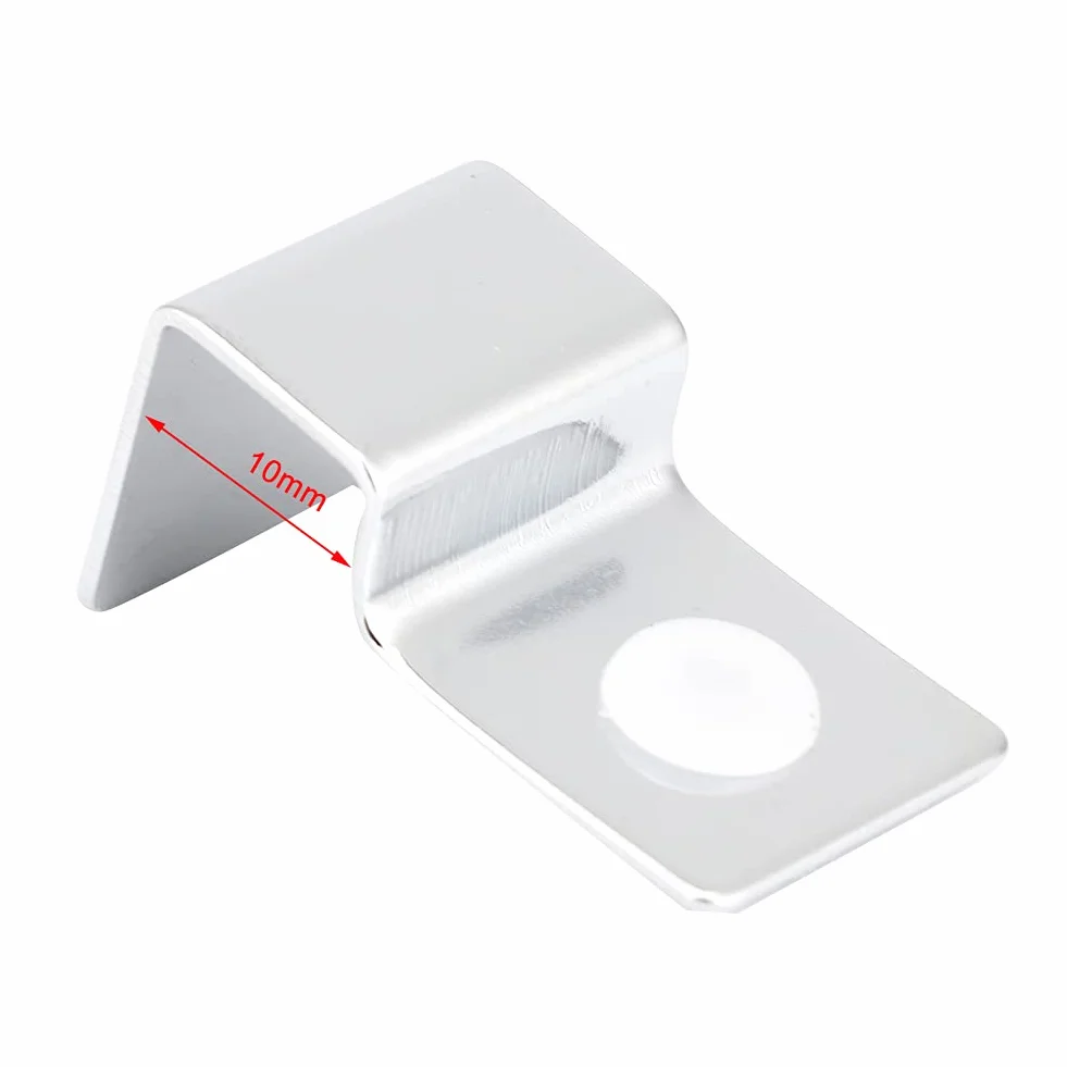 Acouto Clips Support Couvercle Verre Aquarium Acier Inoxydable 10 mm Lot de 4 pièces