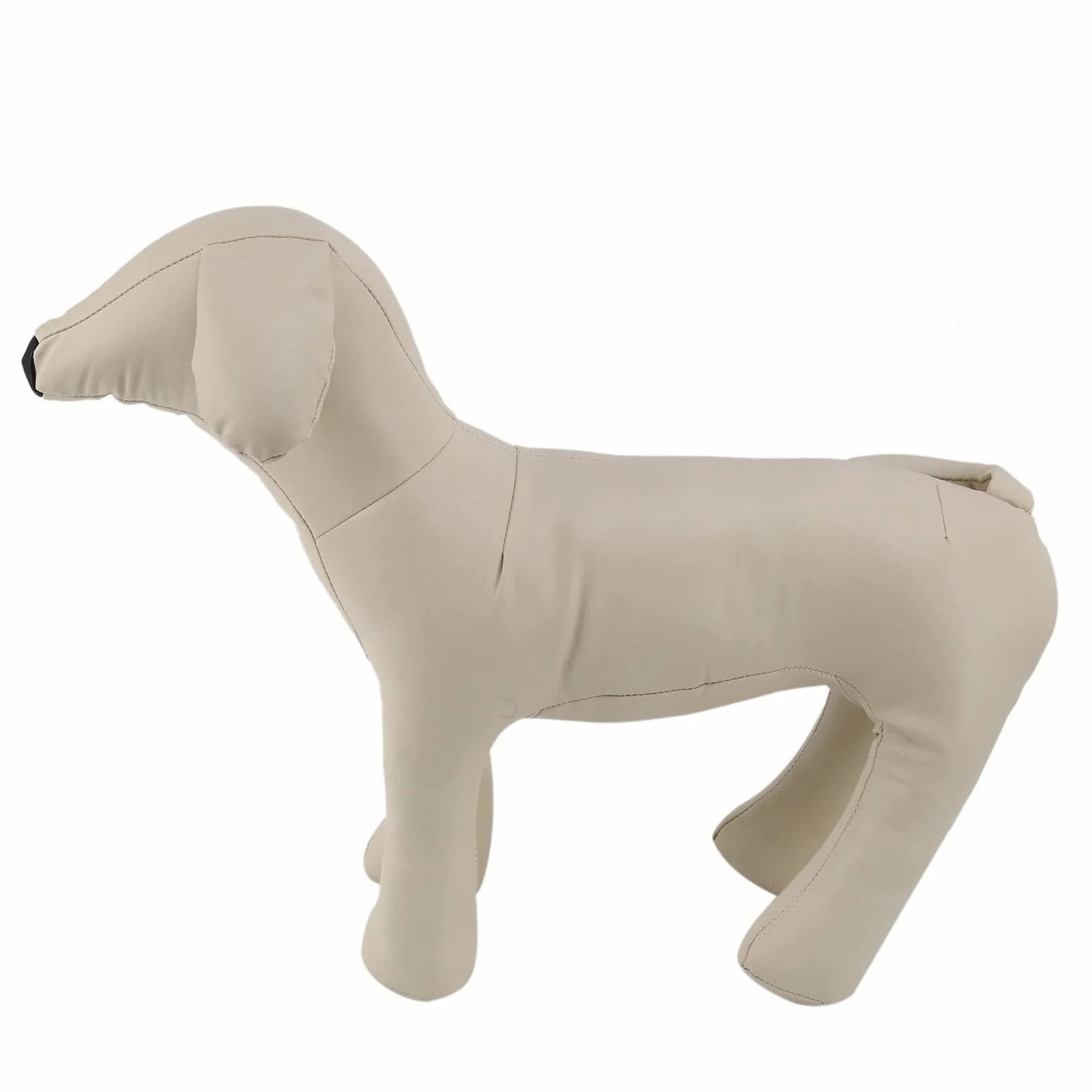 Mannequin Chien Cuir Modèle Chien Position Debout Mannequin Affichage Animal Compagnie Blanc